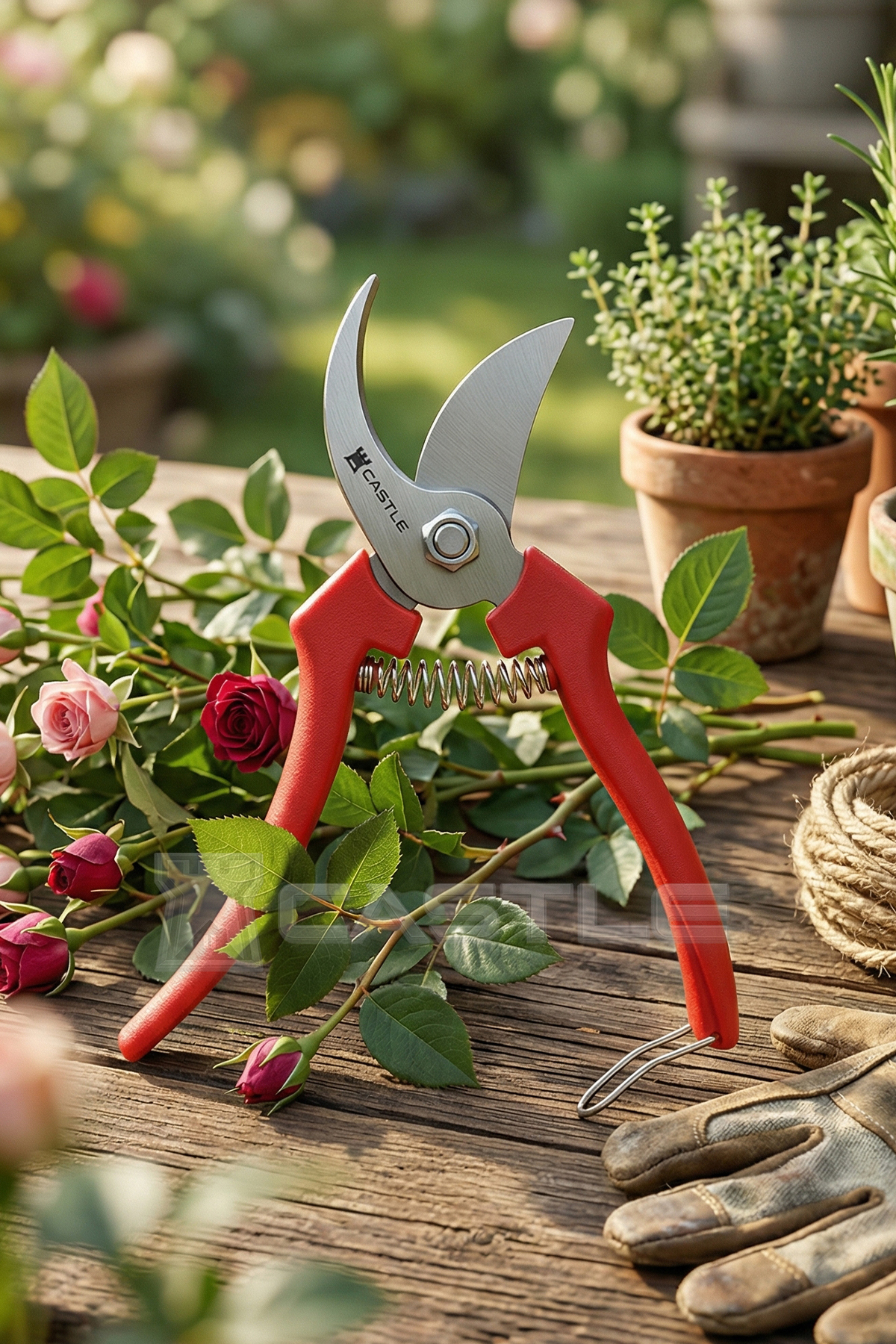Castle Cst-4xPruning Shears Vineyard Shears Garden Tree Branch Trimming Shears