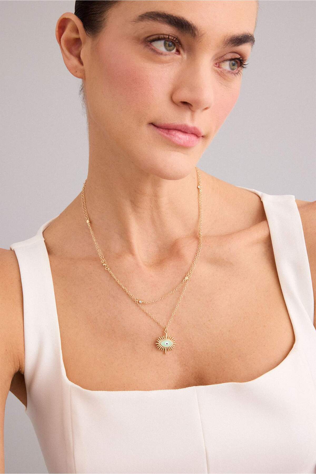 Women's 2-Piece Necklace H1343AXNS