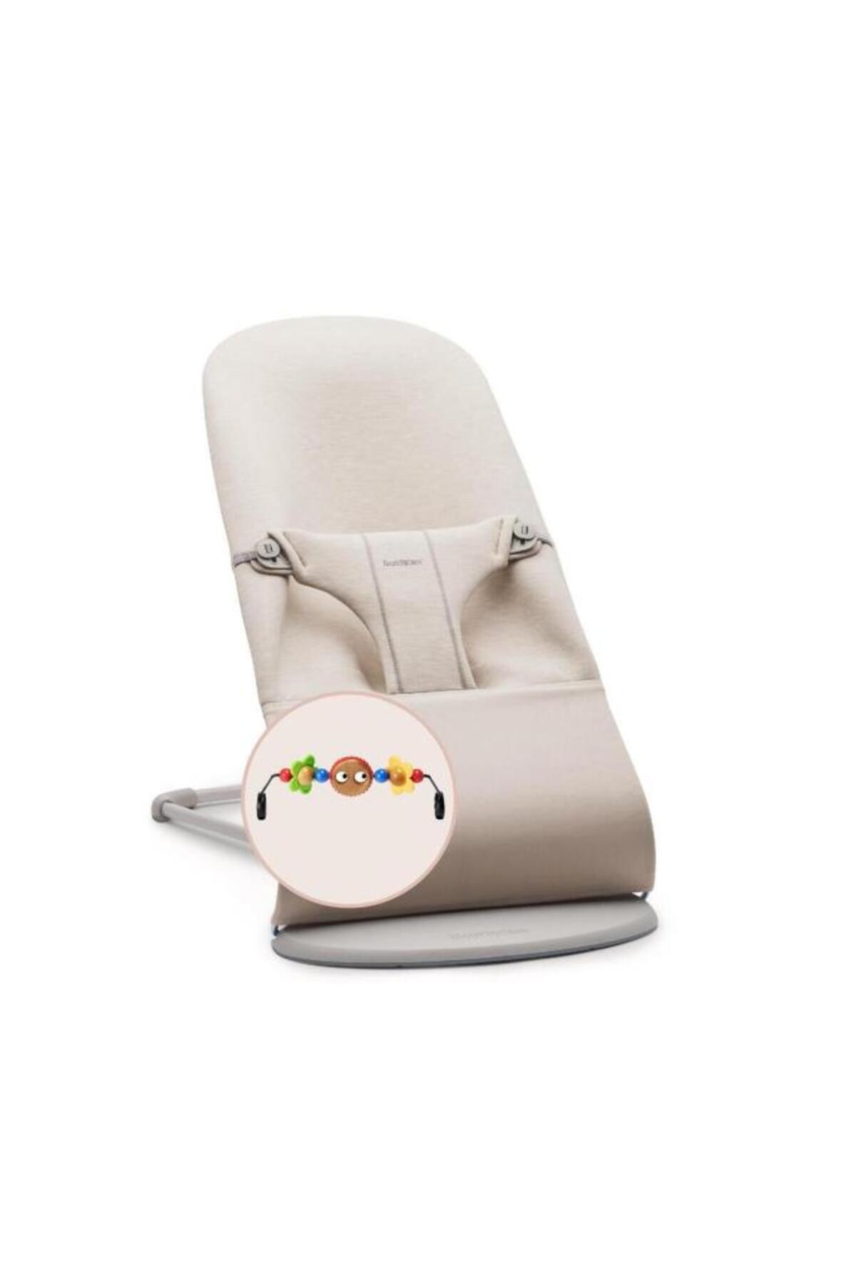 Balance Bliss Infant Carrier Cotton 3D Jersey with Toy & Kangaroo Mini Cotton 3D Jersey / Light Beige