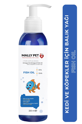MALLY PET PROFESSIONEL PET CARE Kedi Ve Köpekler Için Omega 3 Ve Omega 6 Takv...