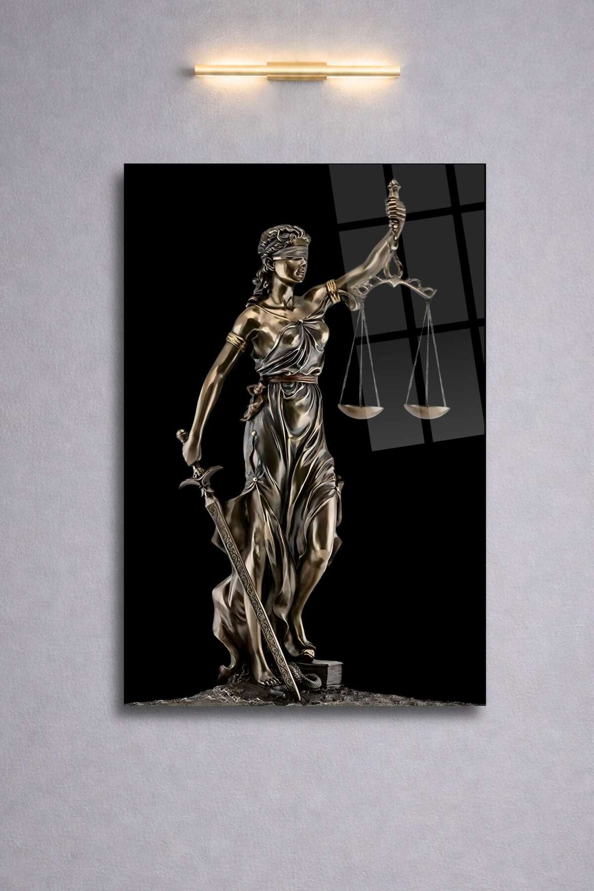 Justice "Symbol of Equality and Law Themis" Glass Table 113