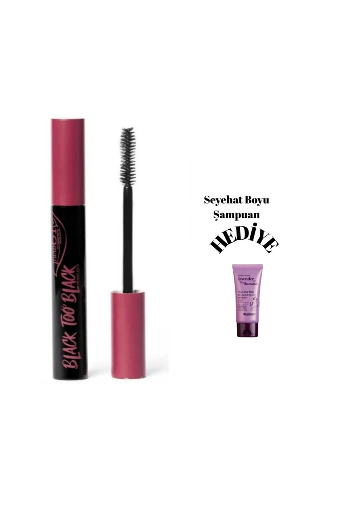 purobıocosmetics Hassas Gözler Için Organik ve Vegan Hacimli, Uzun ve Kalkık Kirpikler, Uzun Süre Kalıcı