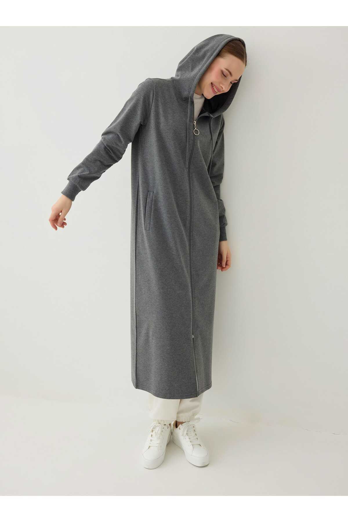 Benin  Kap / Pardesü - Antrasit - - Görsel 4