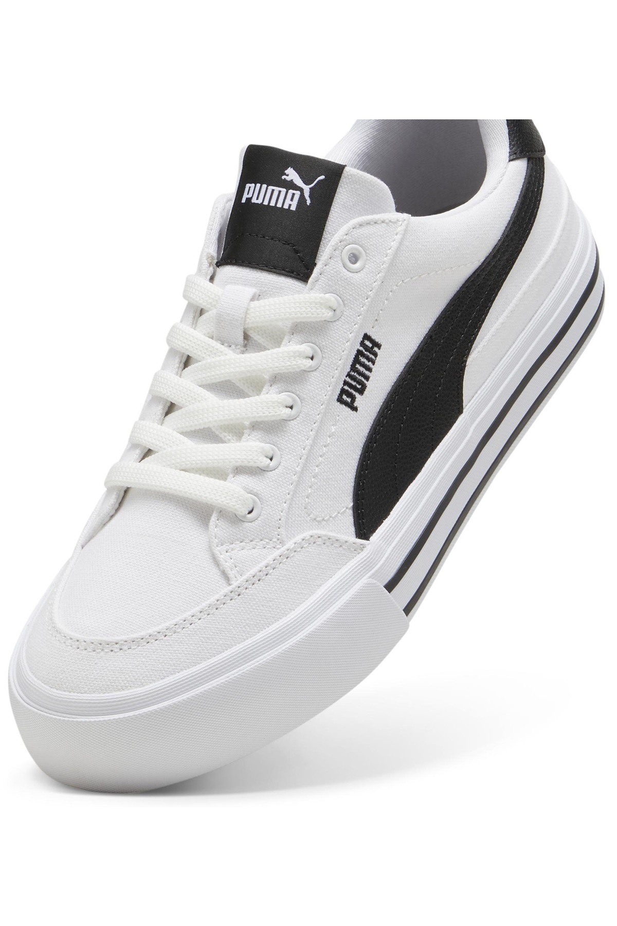 Puma  Court Classic Vulc FS 396353 Unisex Spor Ayakkabı BEYAZ-SİYAH - Görsel 5