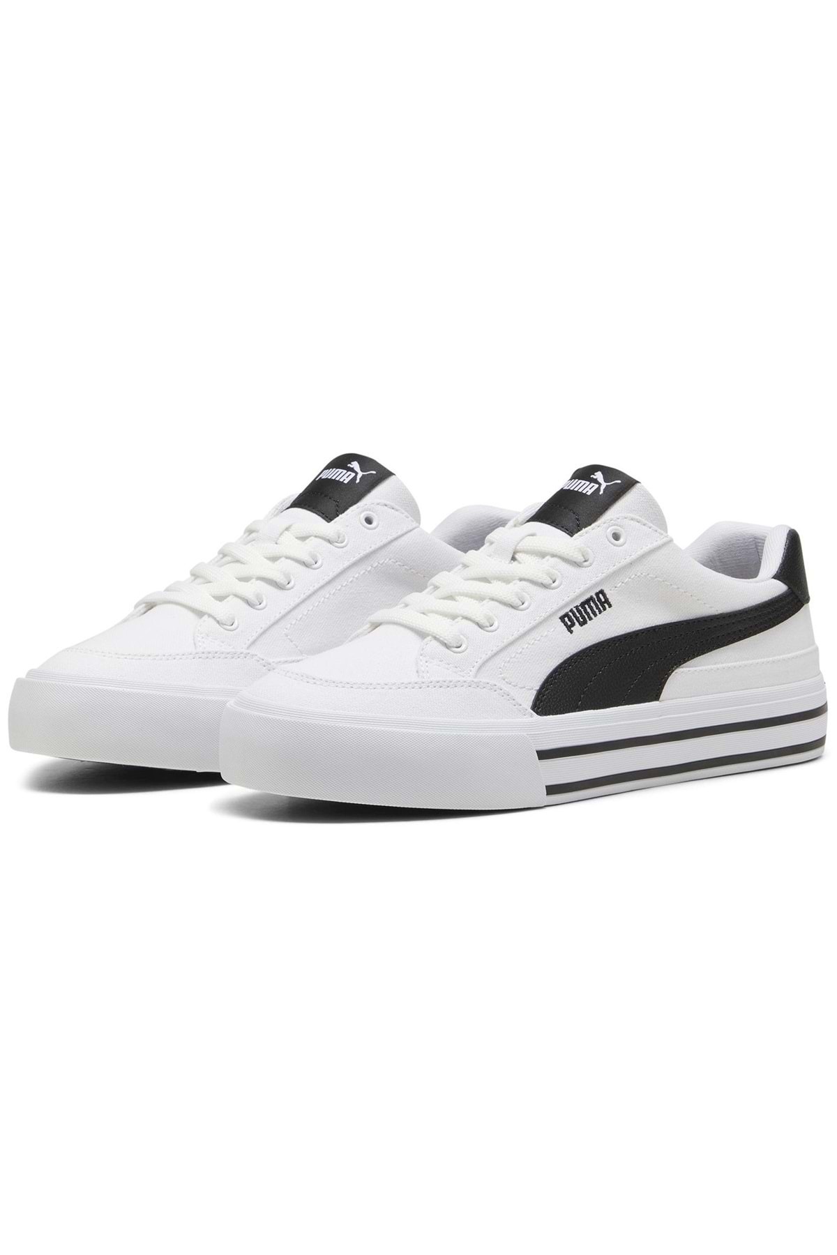 Puma  Court Classic Vulc FS 396353 Unisex Spor Ayakkabı BEYAZ-SİYAH