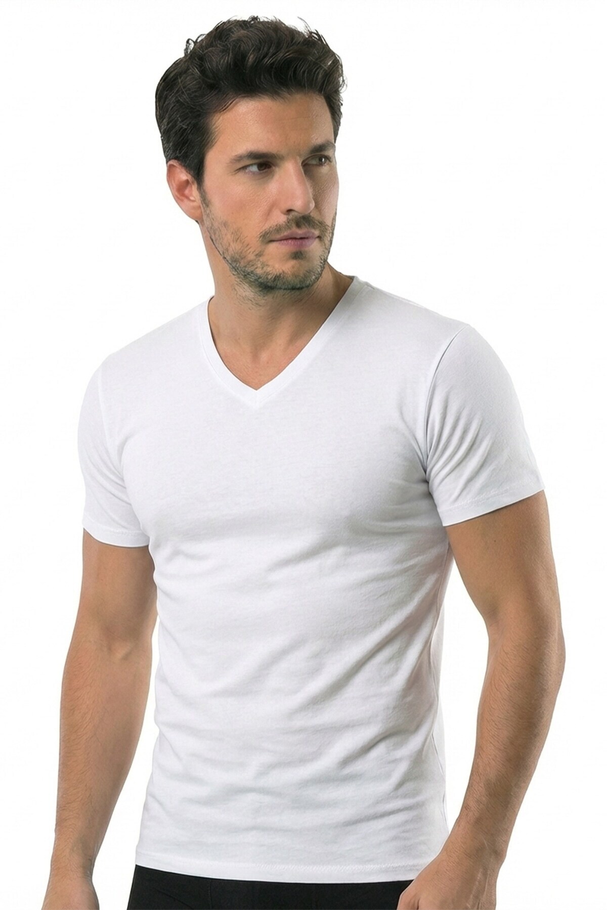 Öts Men's 100% Cotton T-Shirt V-Neck Modern and Comfortable (1630)