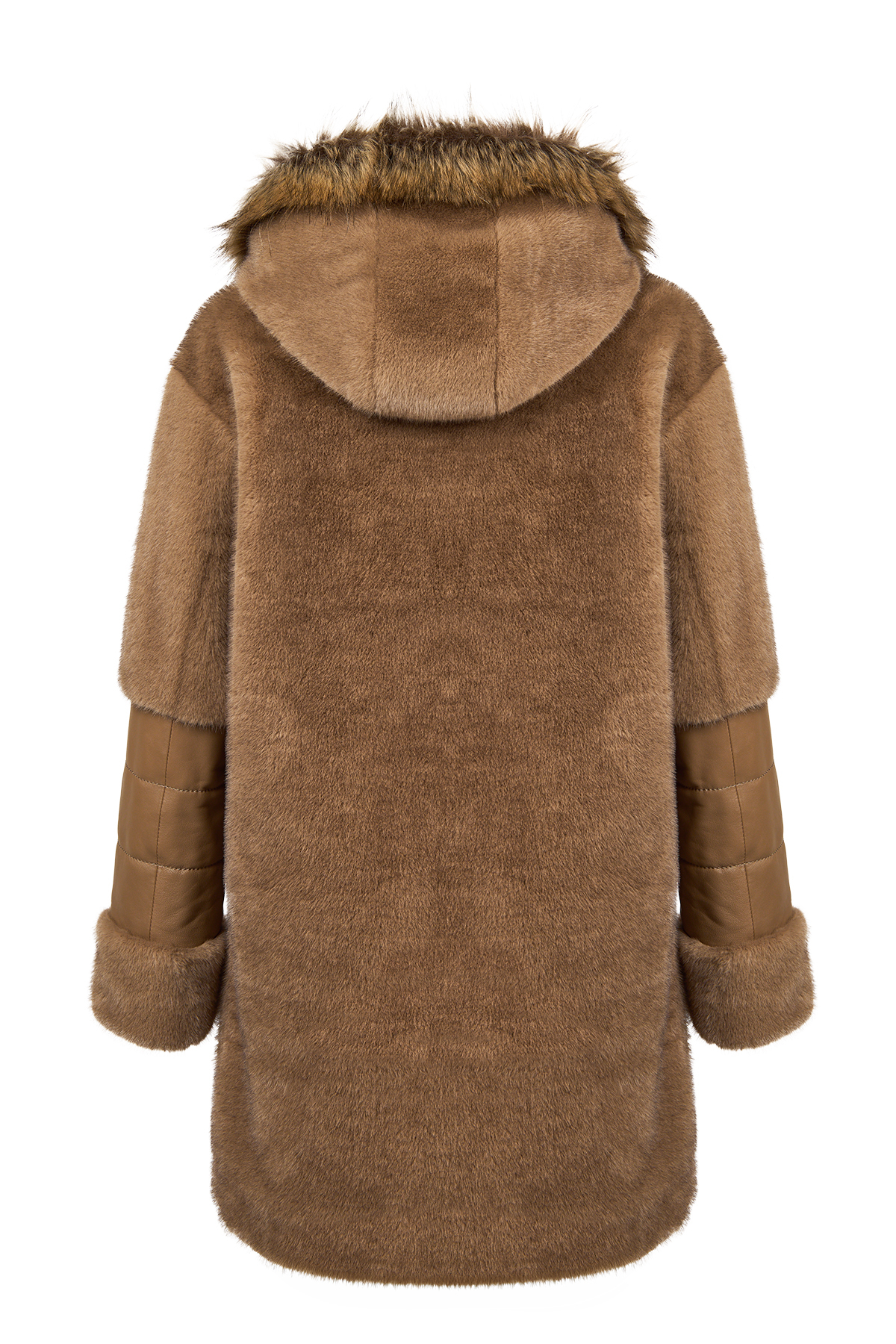 Derimod  Virginia Kadın Kahverengi Kapüşonlu Uzun Teddy Kaban 25WGP5131FF - Görsel 2