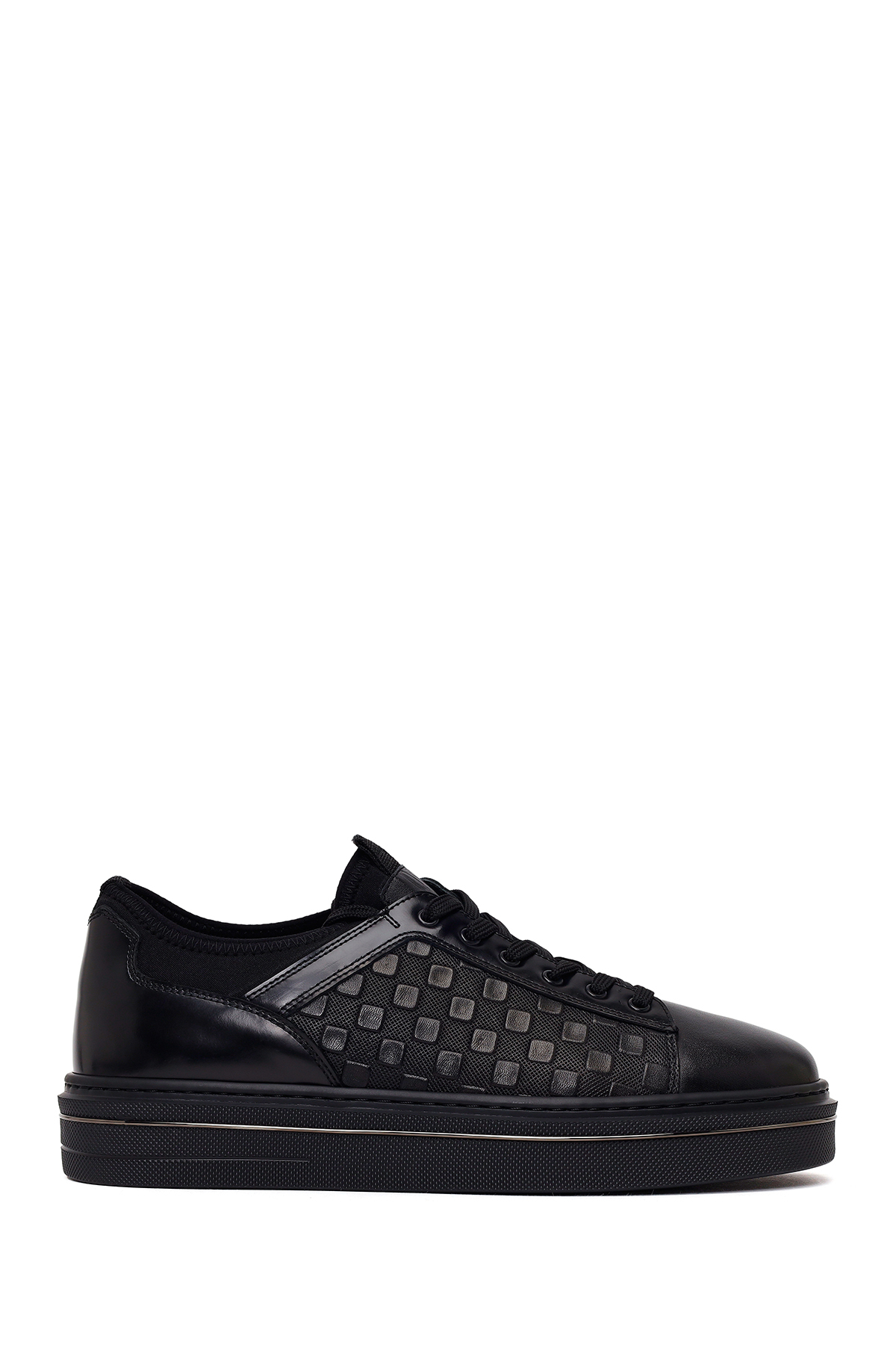 Derimod Erkek Siyah Bağcıklı Deri Sneaker 26SFD640714