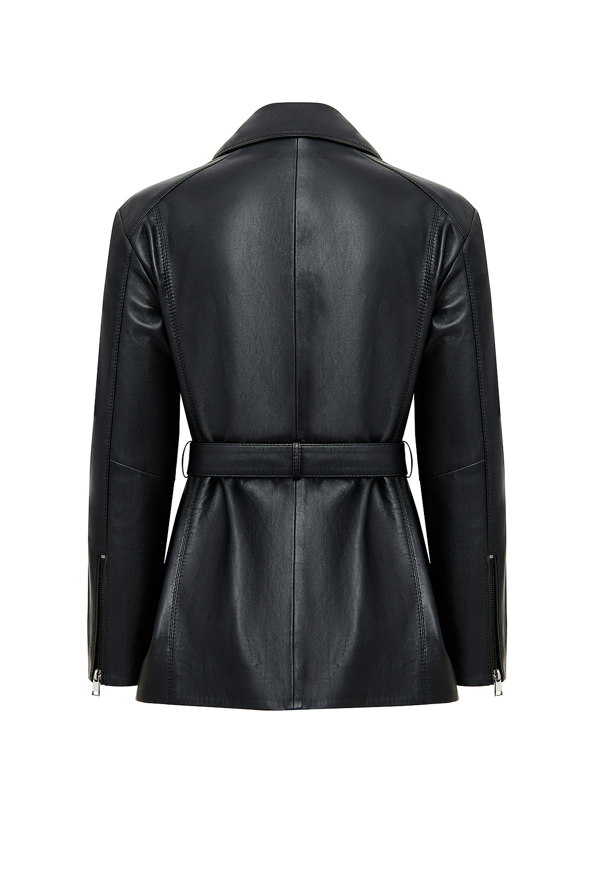 Derimod  Scarlet Kadın Siyah Kürk Yaka Deri Mont 25WGD5621U5 - Görsel 5