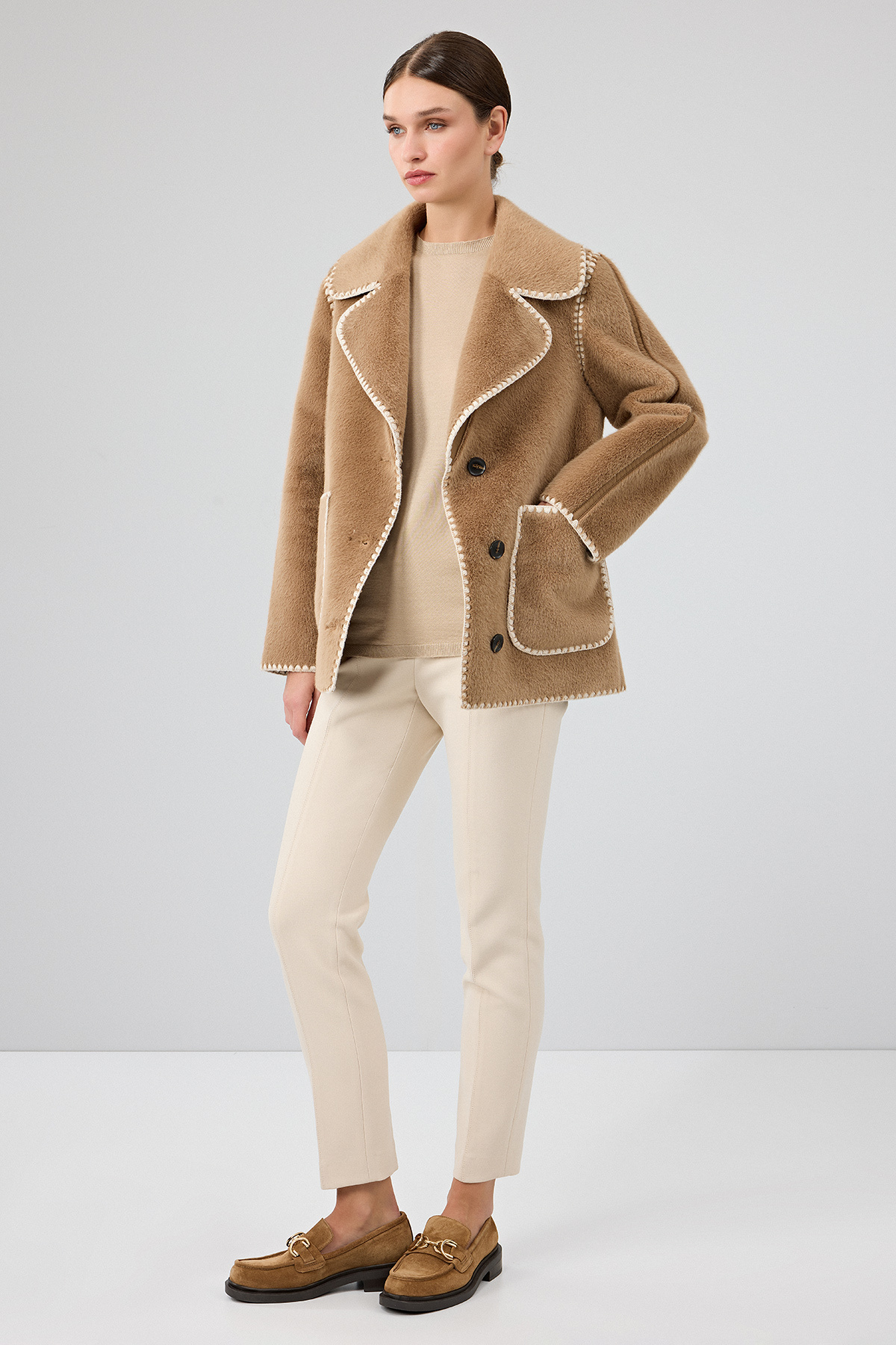 Derimod  Vald'isere Kadın Camel Teddy Mont 25WGP5315FF - Görsel 8