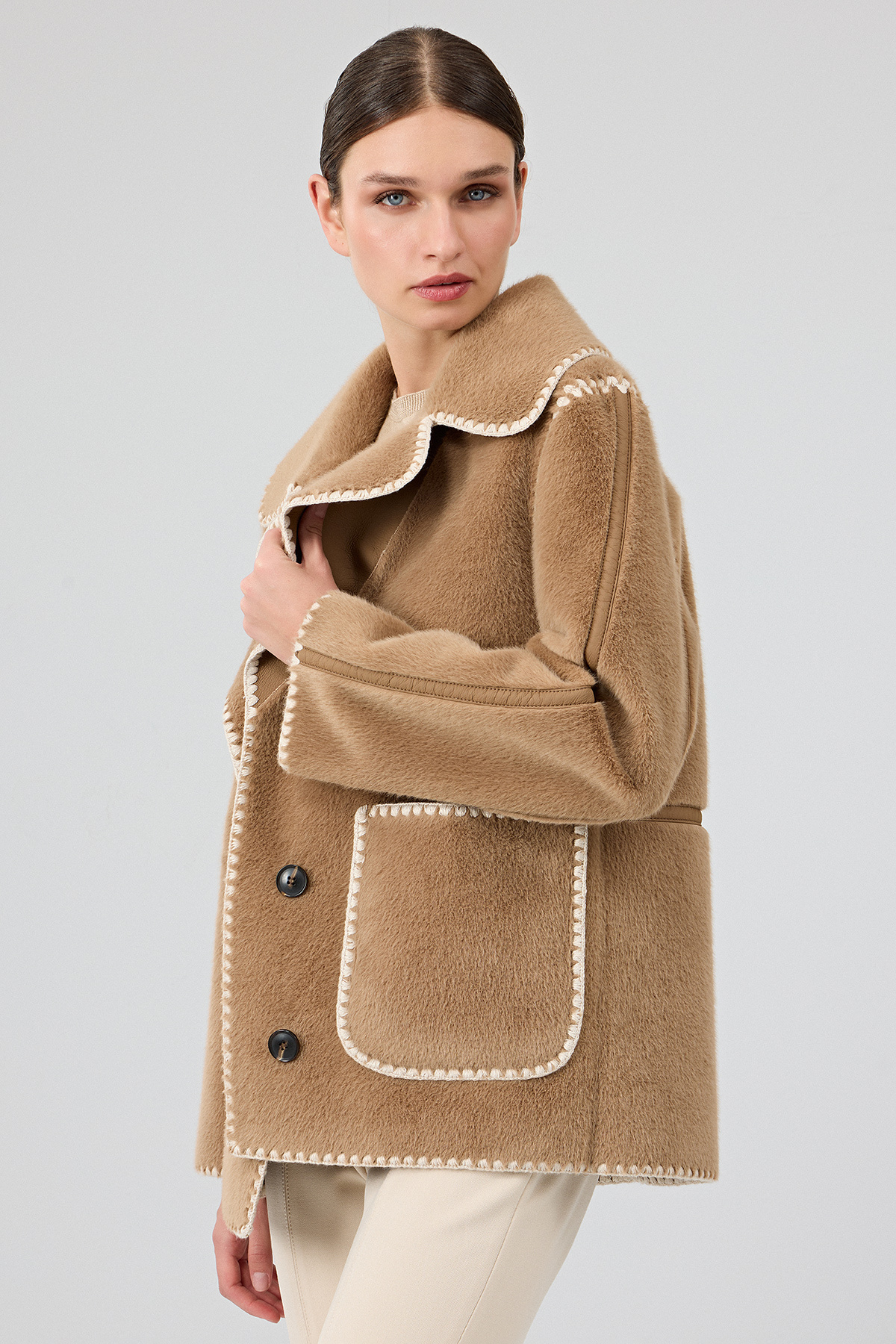 Derimod  Vald'isere Kadın Camel Teddy Mont 25WGP5315FF - Görsel 4