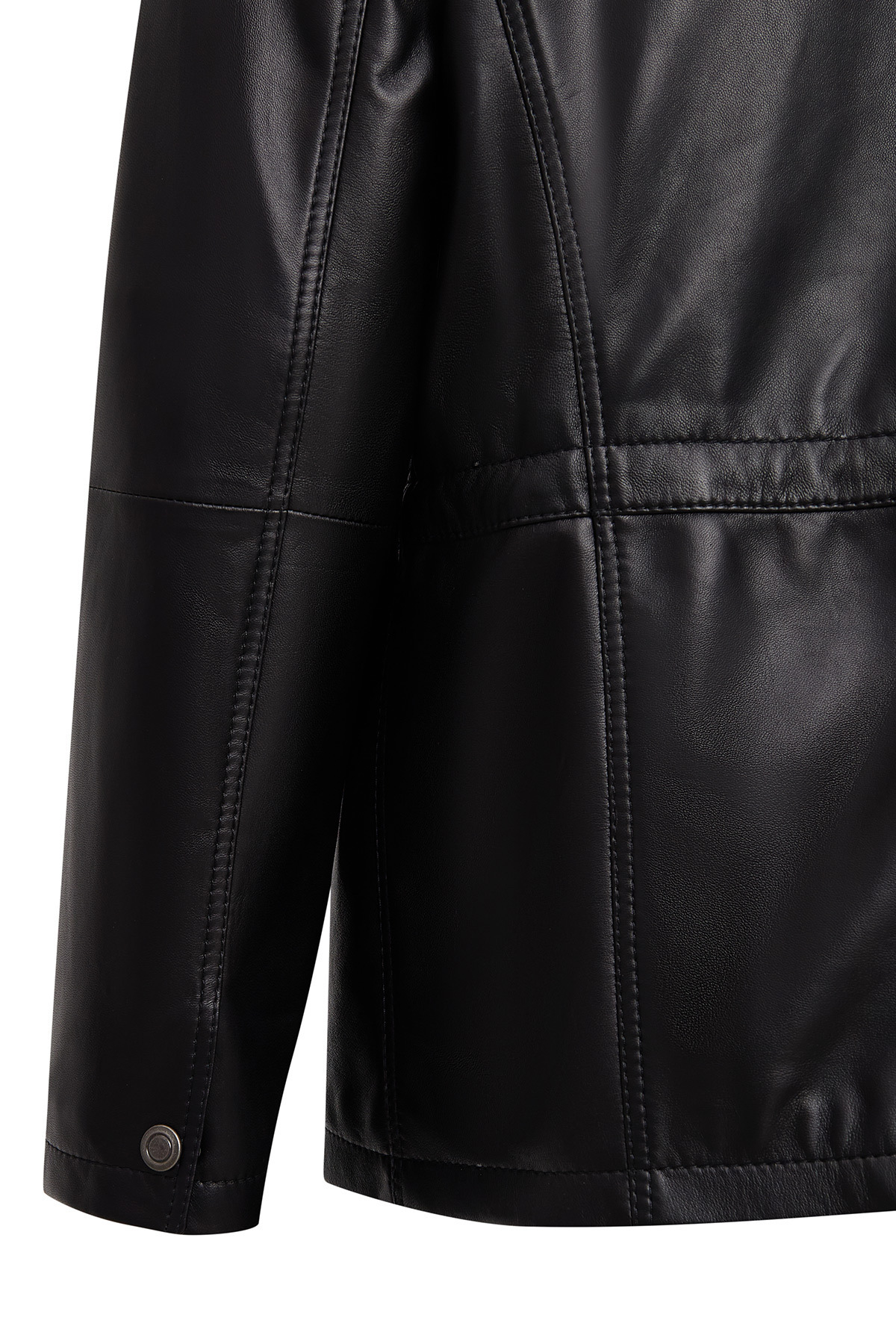 Derimod  Salah Erkek Siyah Gömlek Yaka Deri Mont 25WGD6585U4 - Görsel 7