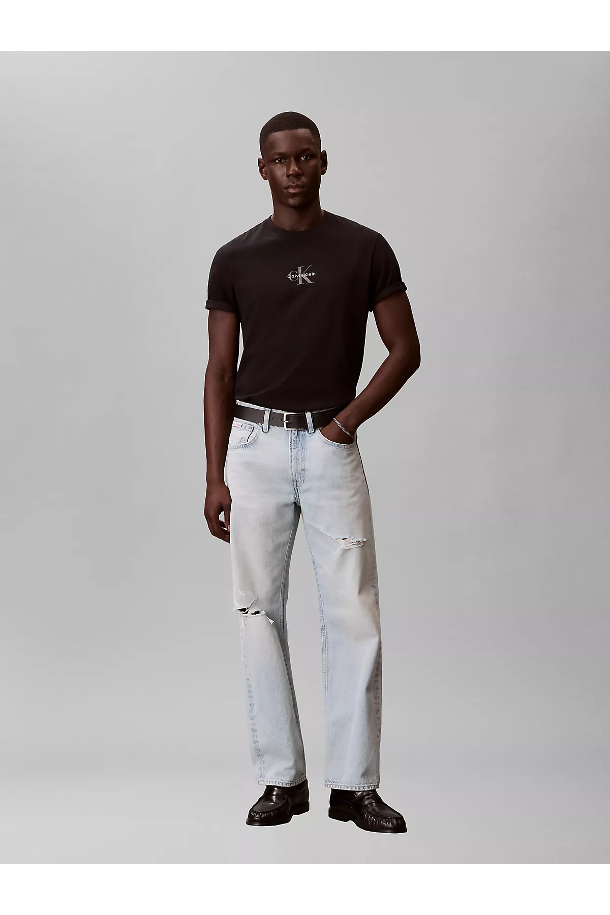 Calvin Klein  Erkek 30s Micro Monologo T-shirt - Görsel 5