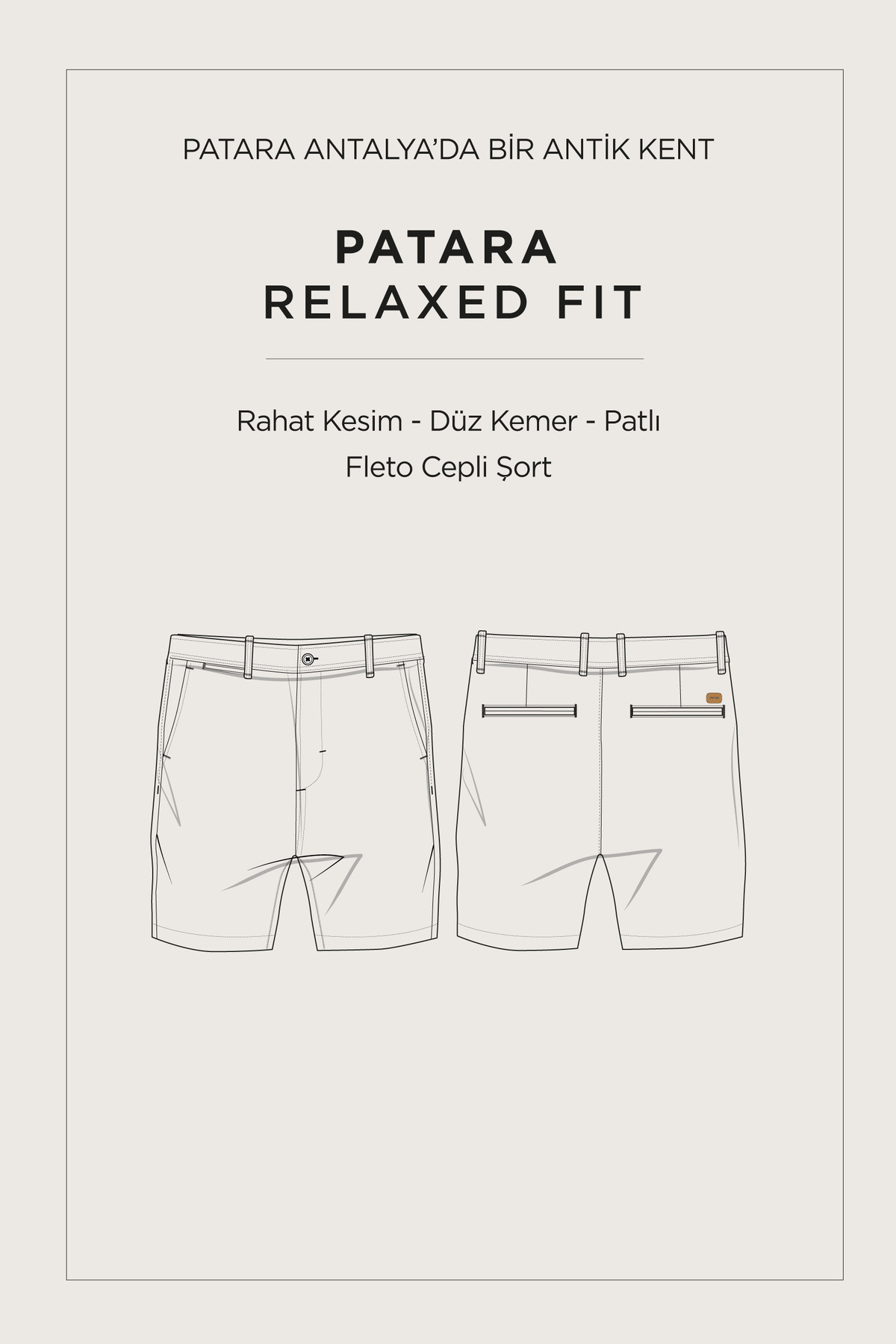 Avva  Erkek Lacivert Esnek Patara Chino Kanvas Relaxed Fit Şort B003730 - Görsel 4