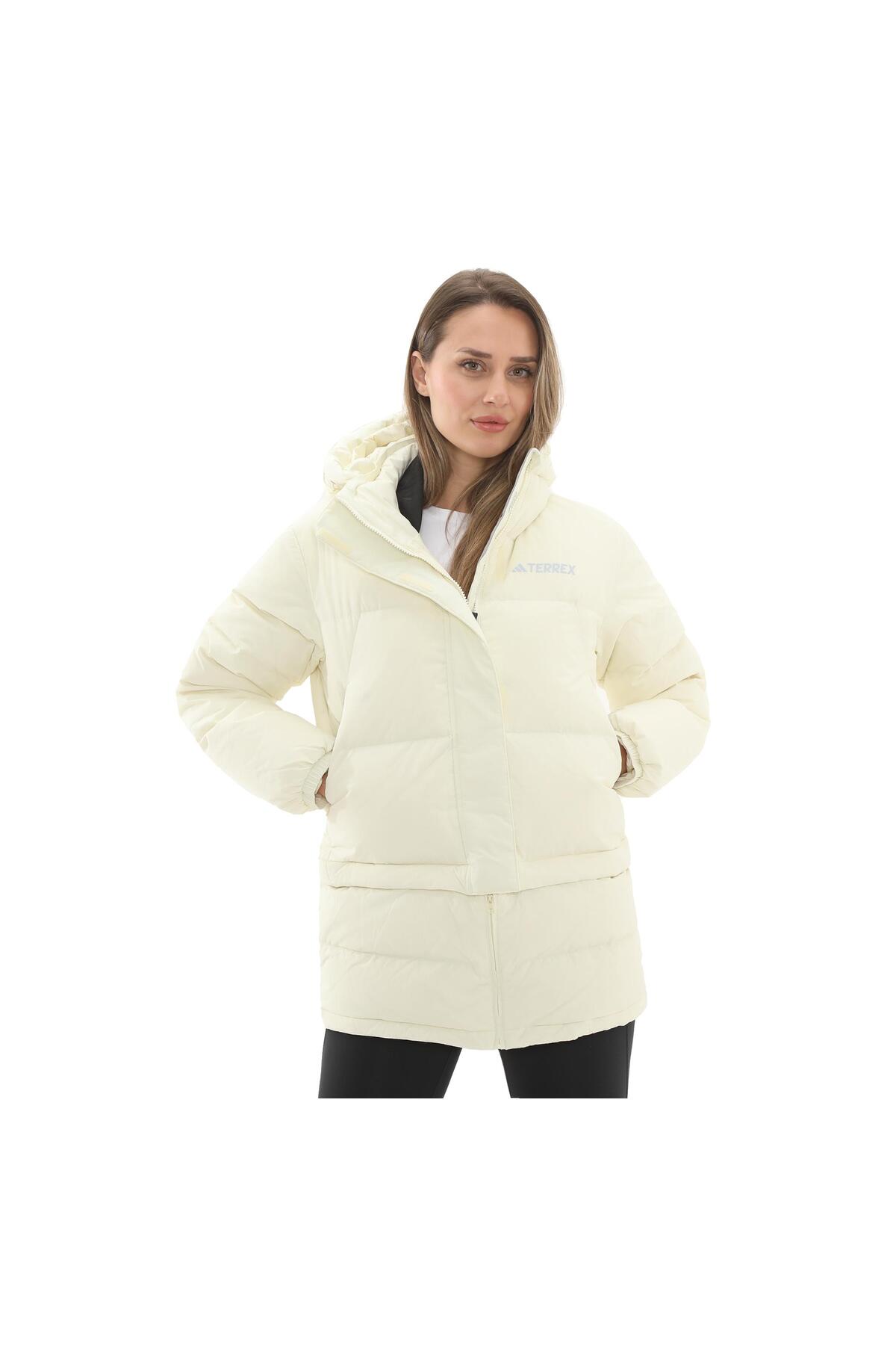 adidas IX7929-K Terrex Xpl W Goose Jkt Kadın Mont Krem - Fiyatı