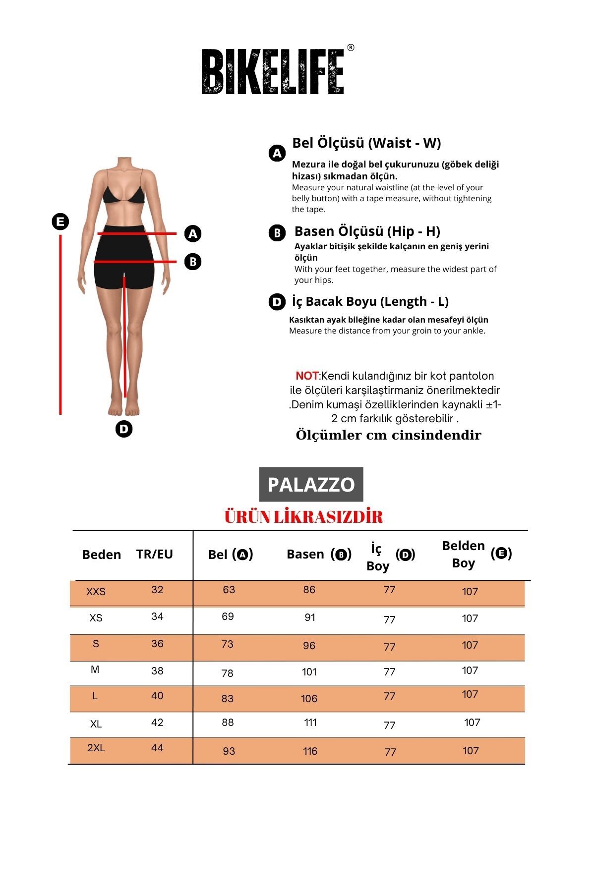BİKELİFE  Kadın Açık Mavi Kar Yıkama Yüksek Bel Geniş Paça Kot Pantolon - Görsel 3