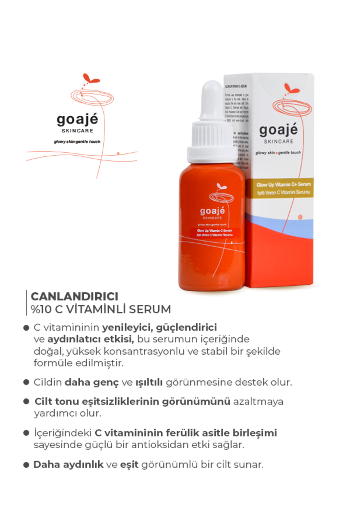 Glow Up Vitamin C+ Serum, Tüm Ciltler için Canlandırıcı %10 C Vitaminli, 30 ml — 1020 — تصویر 4 از 7