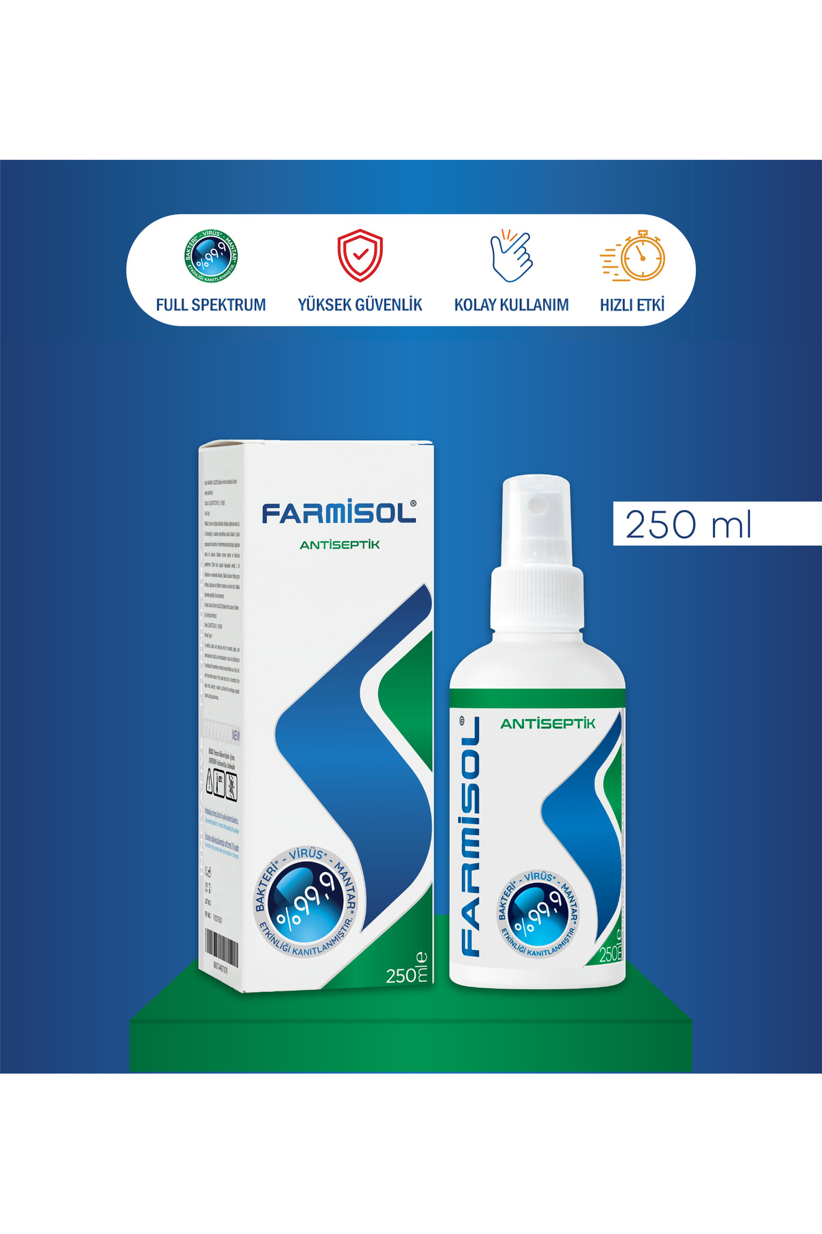 Farmisol Antiseptik 250 ml - Dezenfektan - Fiyatı, Yorumları