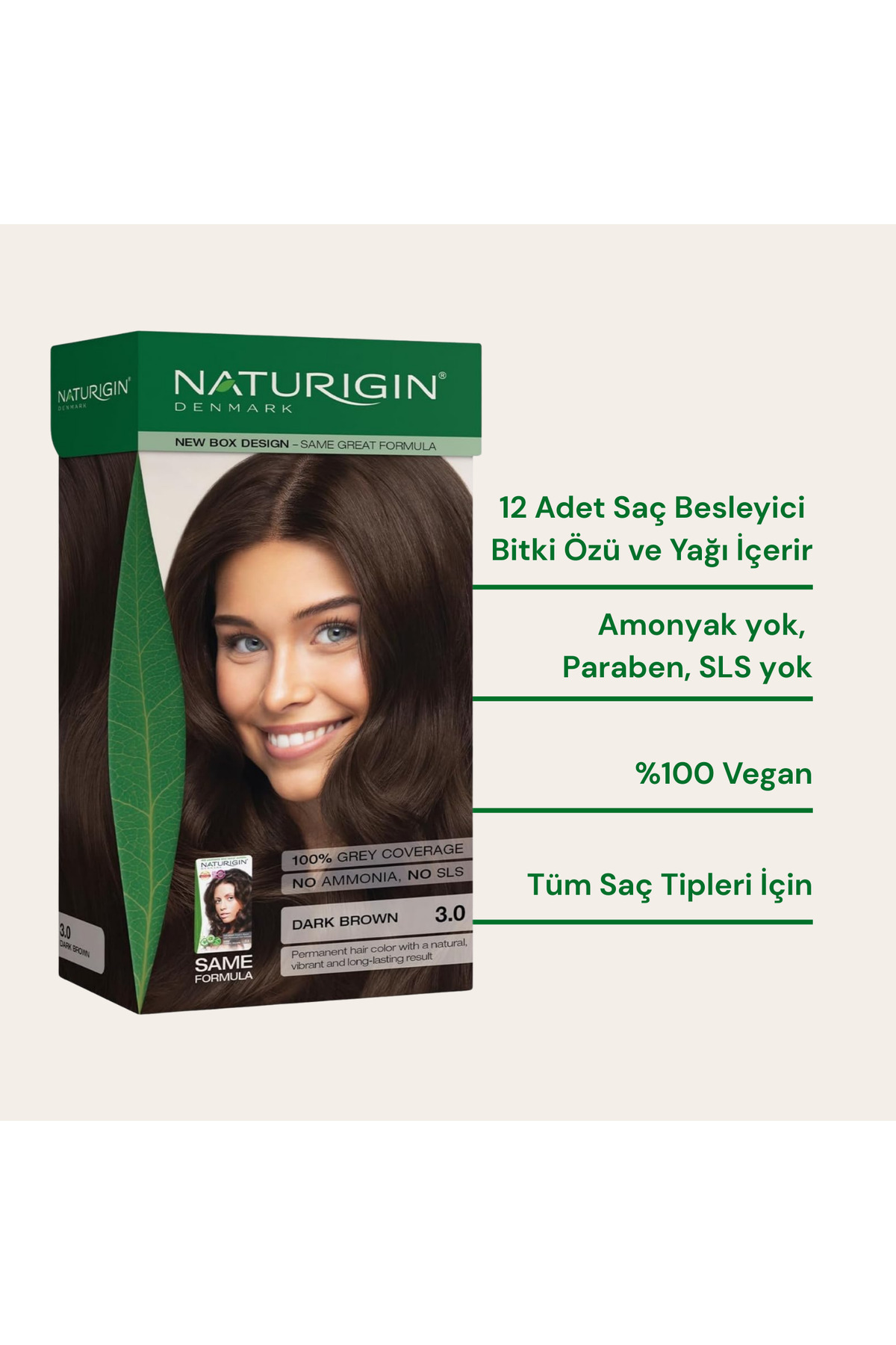 Doğal Saç Boyası Koyu Kahve 3.0 — سفید 5710216001139 — تصویر 3 از 6