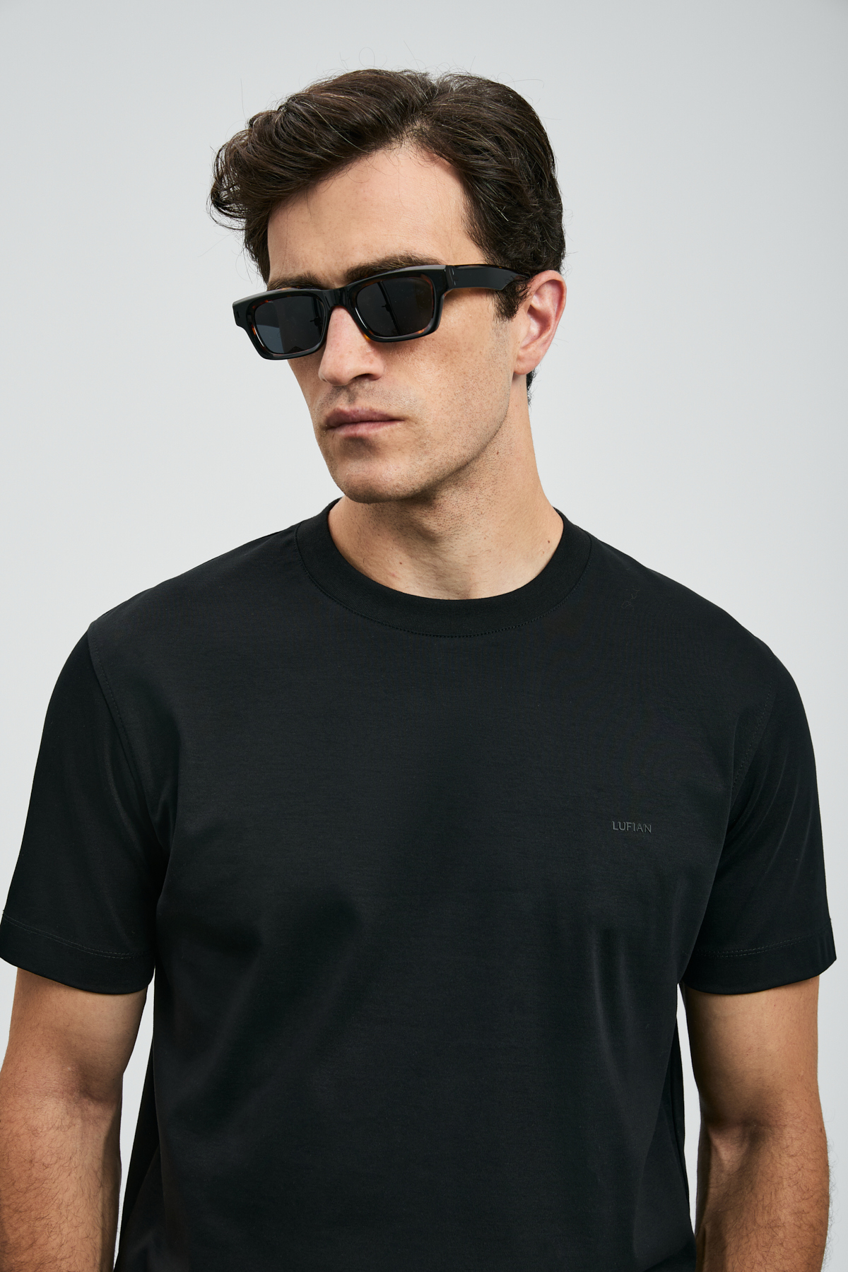 Lufian  Roland Erkek Basic Tişört Siyah - Görsel 5