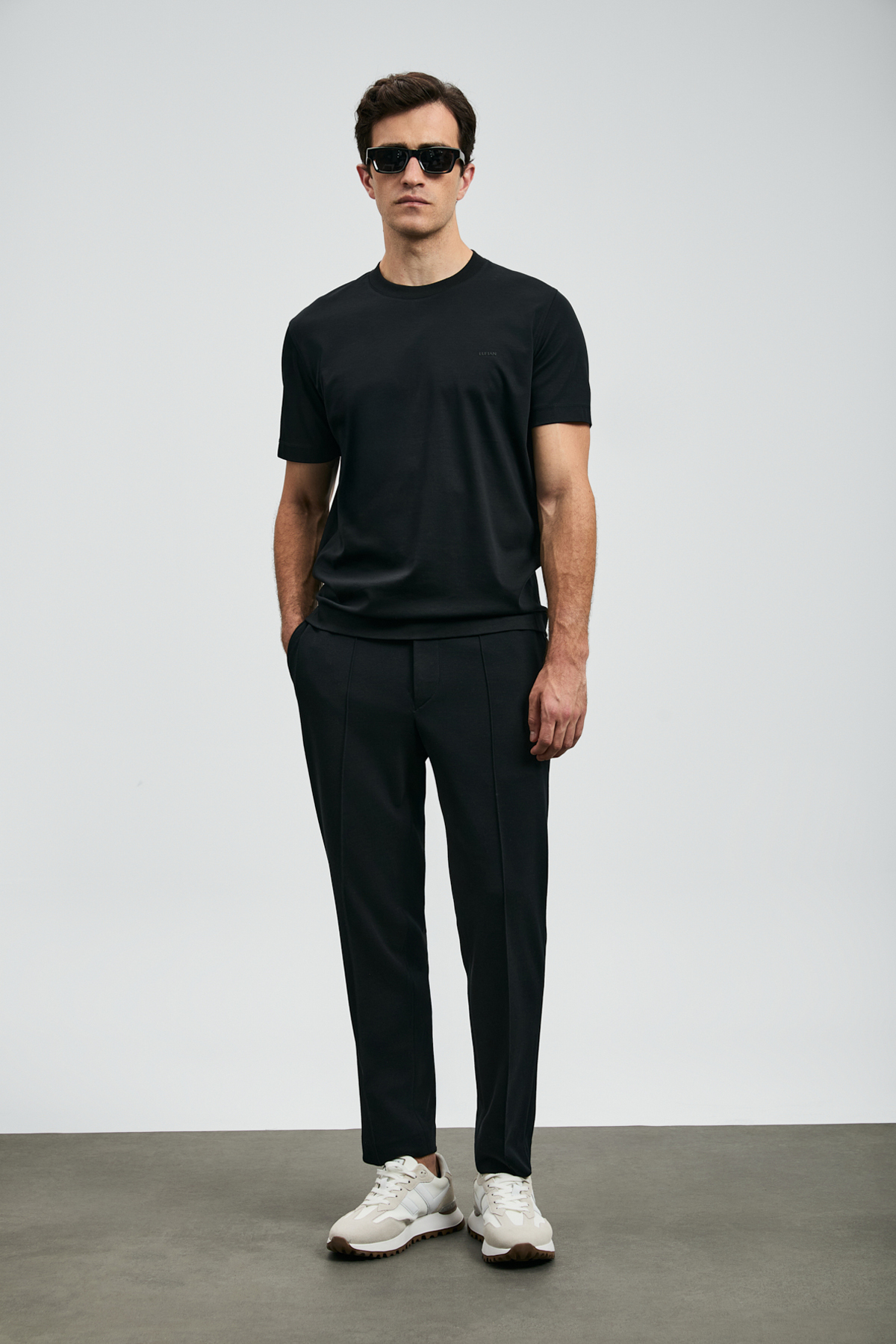 Lufian  Roland Erkek Basic Tişört Siyah - Görsel 2