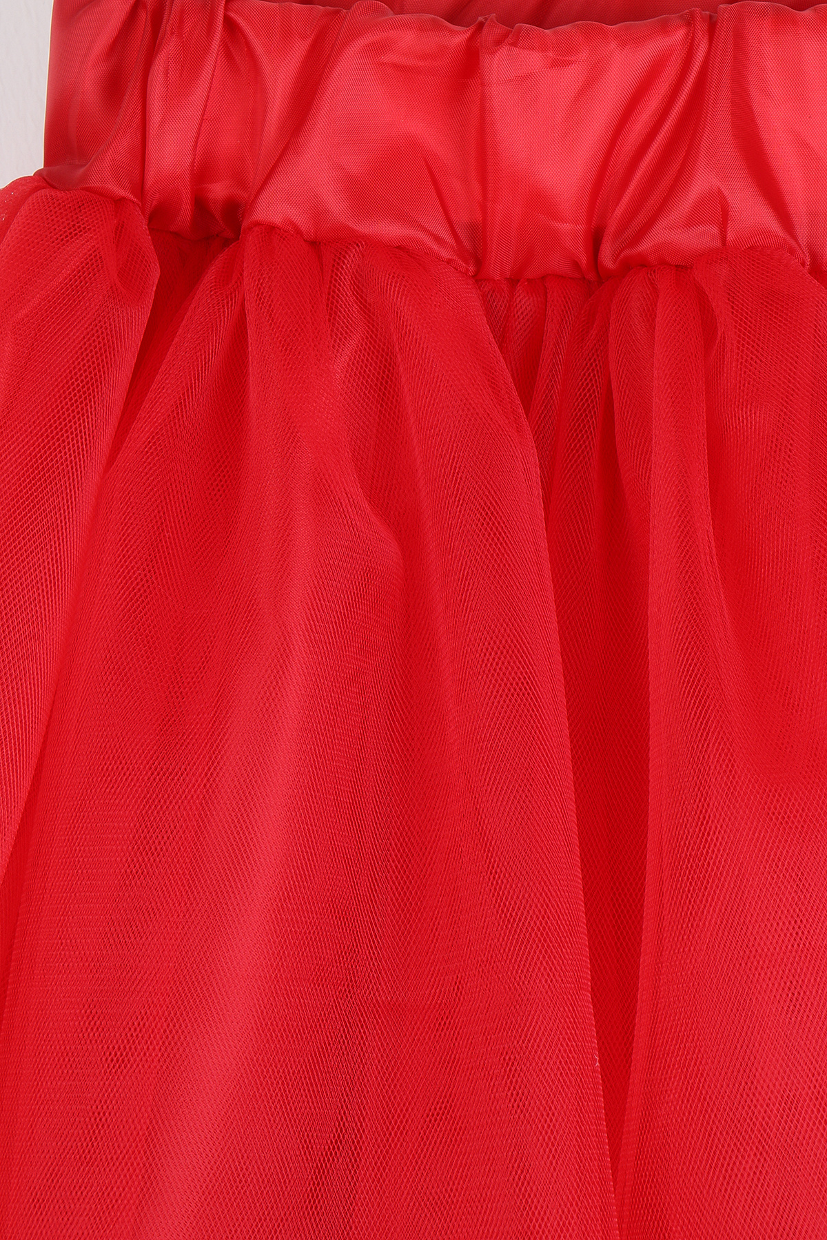 Çello mello  Butik Hasan Kız Çocuk Fiyonklu Hayal Tüllü Tütü Etek Kırmızı - Görsel 3