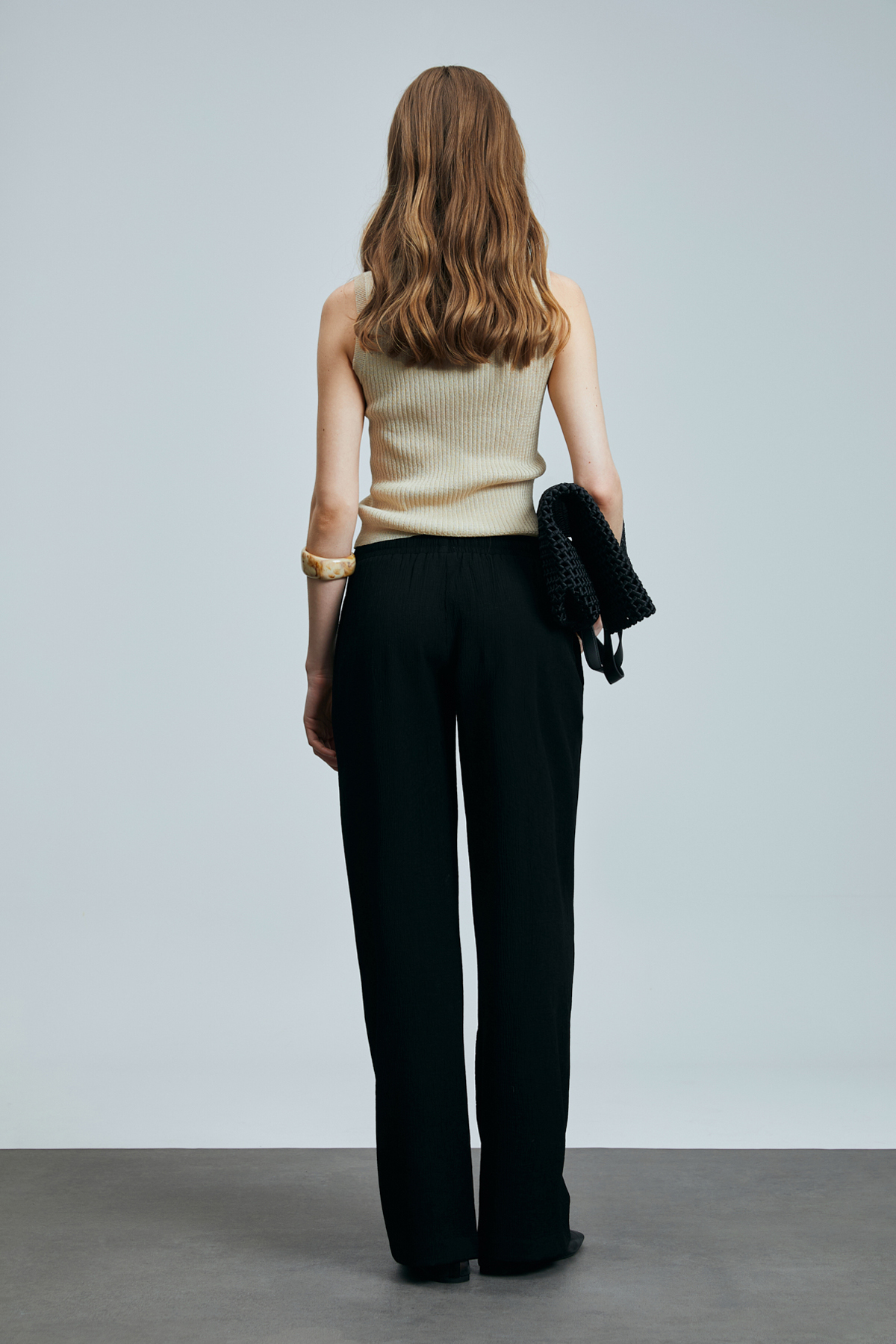 Lufian  Emma Kadın Keten Karışımlı Kazak Kum - Görsel 7