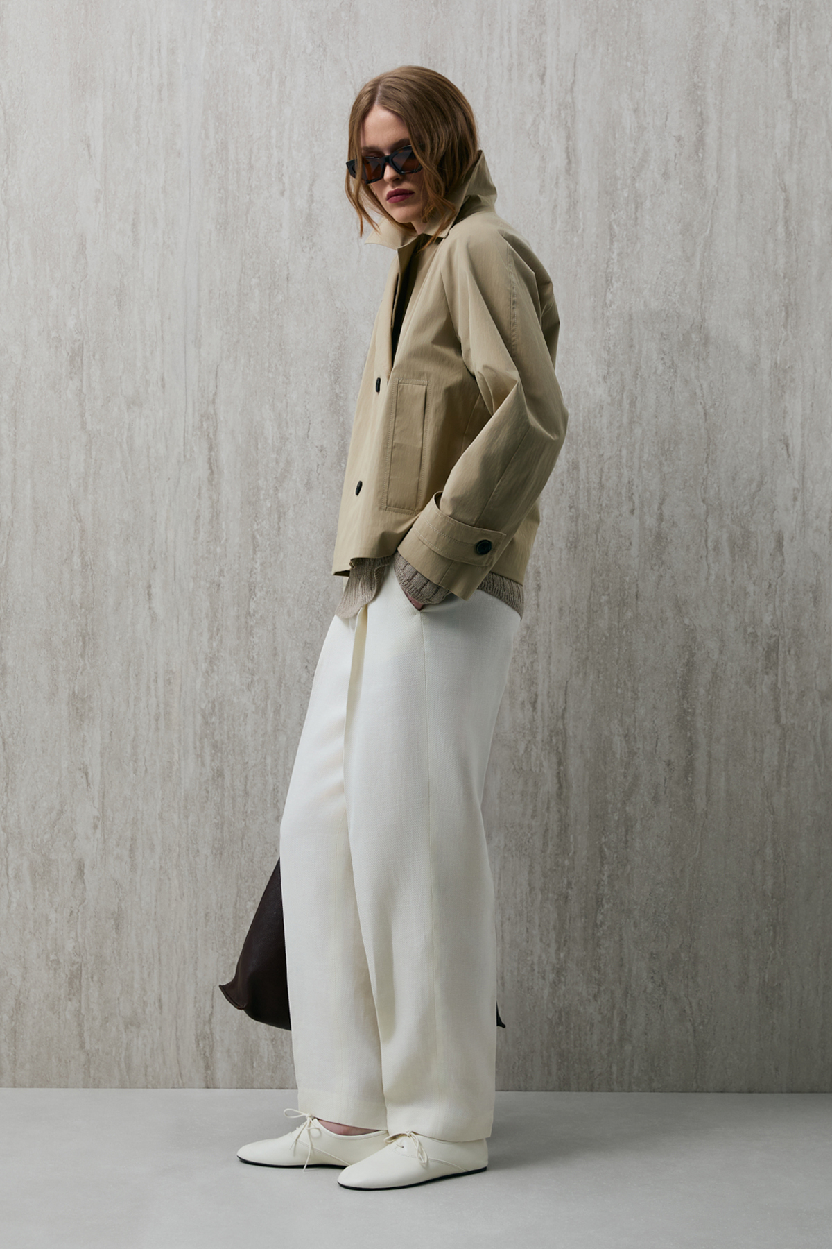 Lufian  Kriton Kadın Dış Giyim Bej - Görsel 3