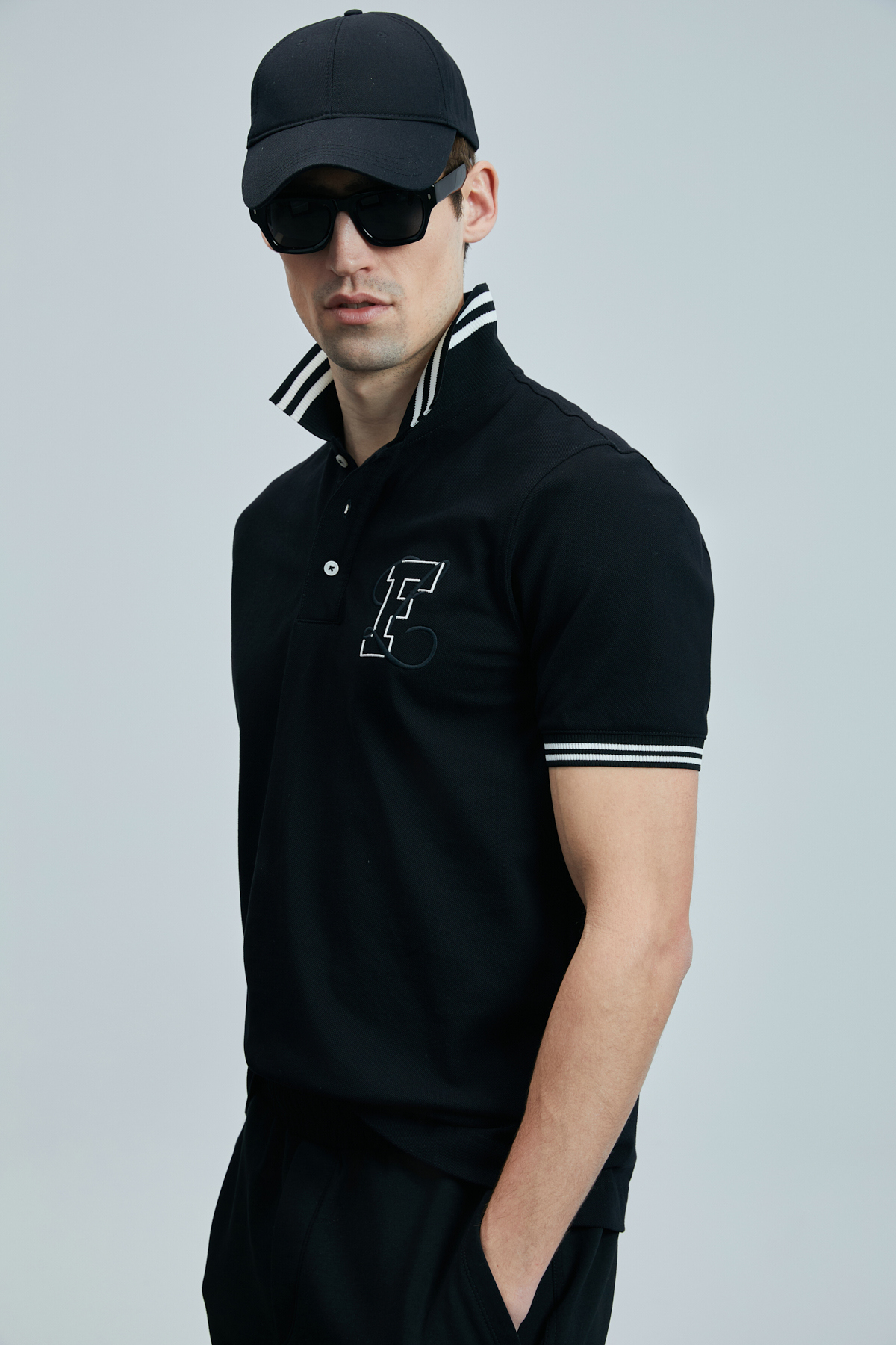 Lufian  Everes Smart Erkek Polo Tişört Siyah - Görsel 3