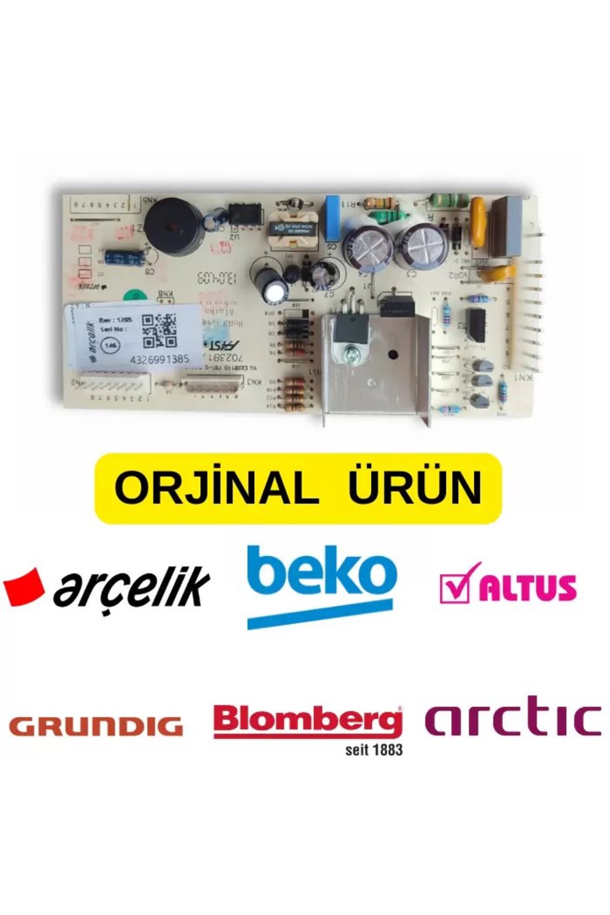 sharmonaカート Arçelik 5192 NFE Buzdolabı Anakart 4326991385 Orjinal - Fiyatı