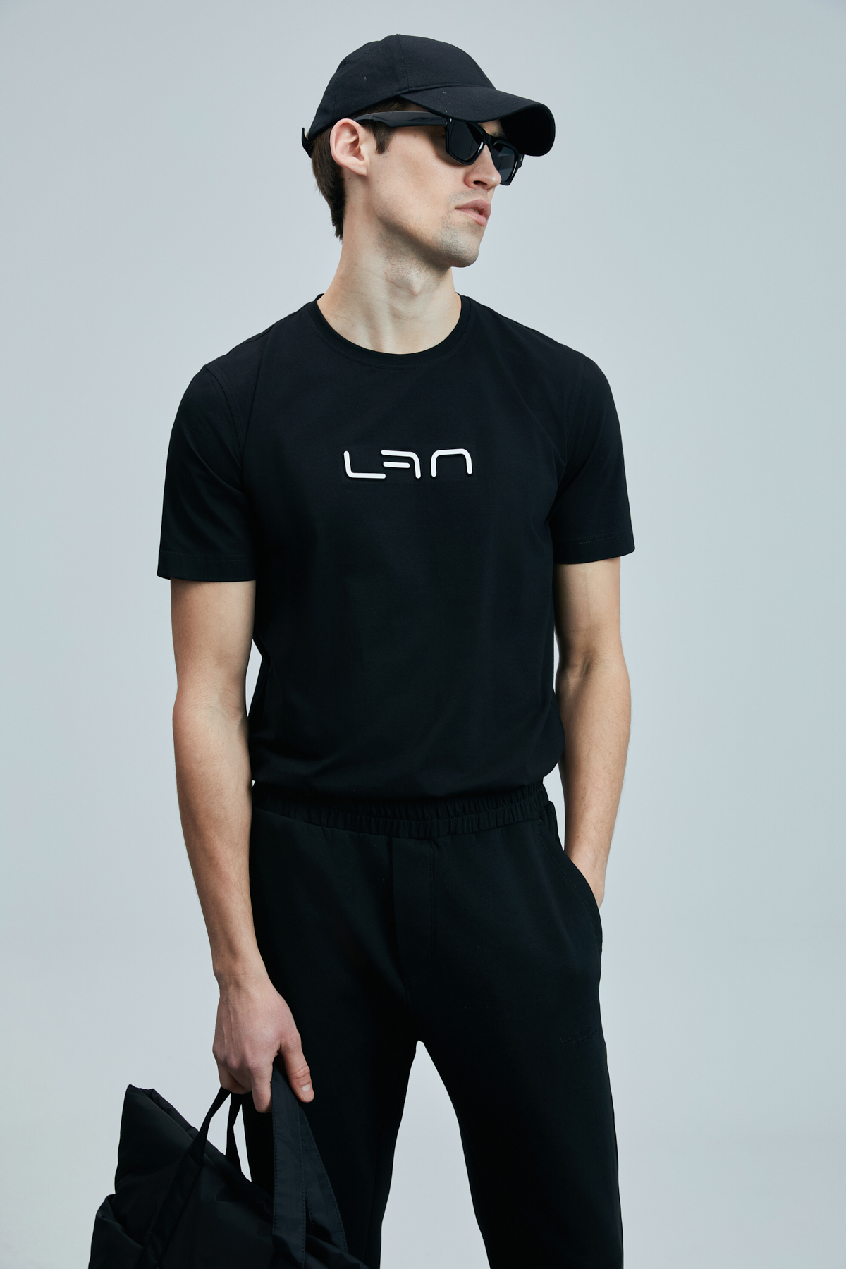 Lufian  Blaze Modern Grafik T- Shirt Siyah - Görsel 3