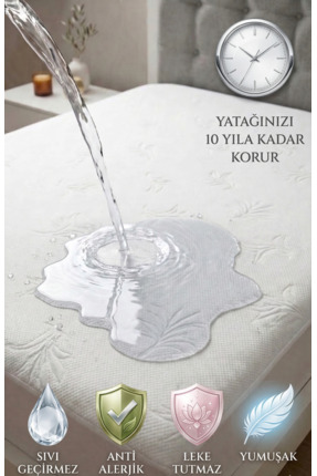 Ahsela Home Diamond Sıvı Geçirmez Lastikli Fitted Alez | Bambu Ultra Sessiz Y...