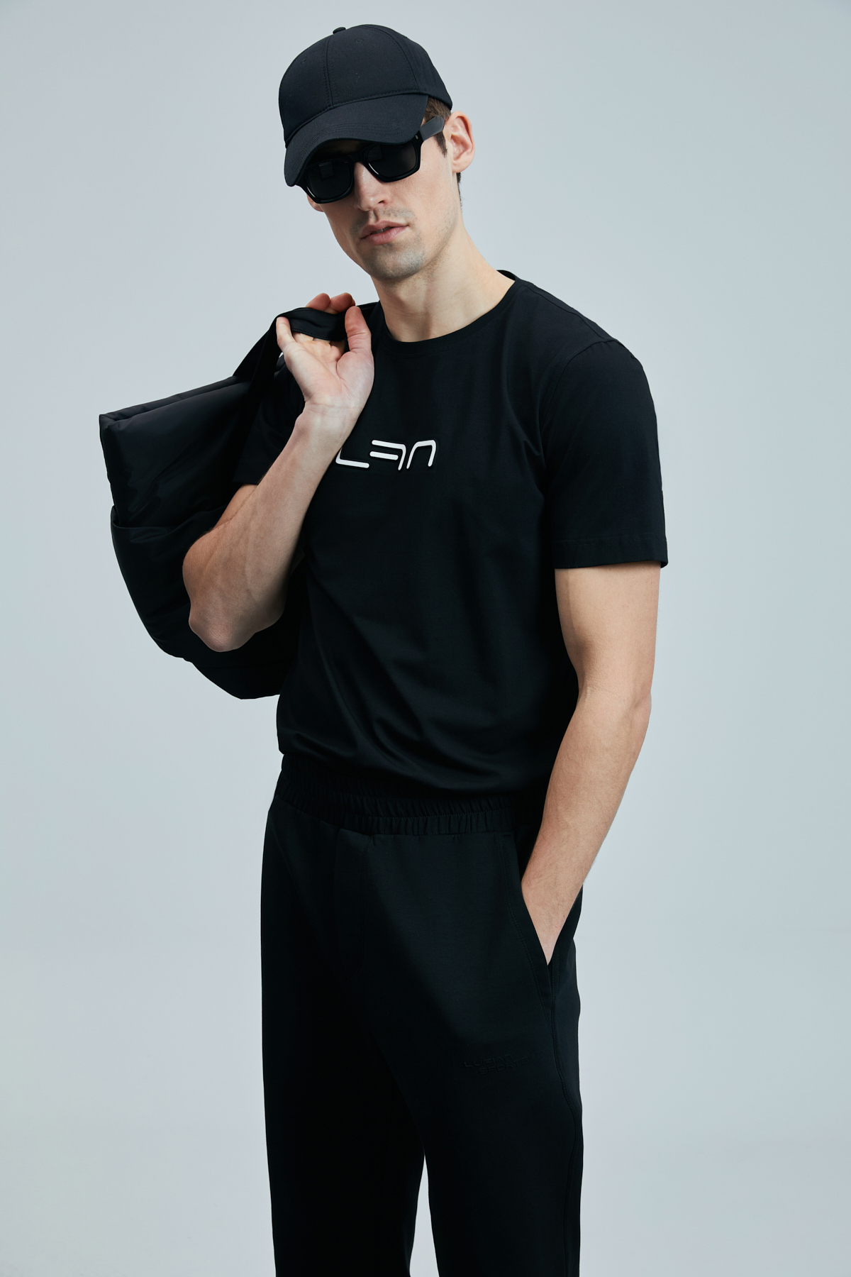 Lufian  Blaze Modern Grafik T- Shirt Siyah - Görsel 2