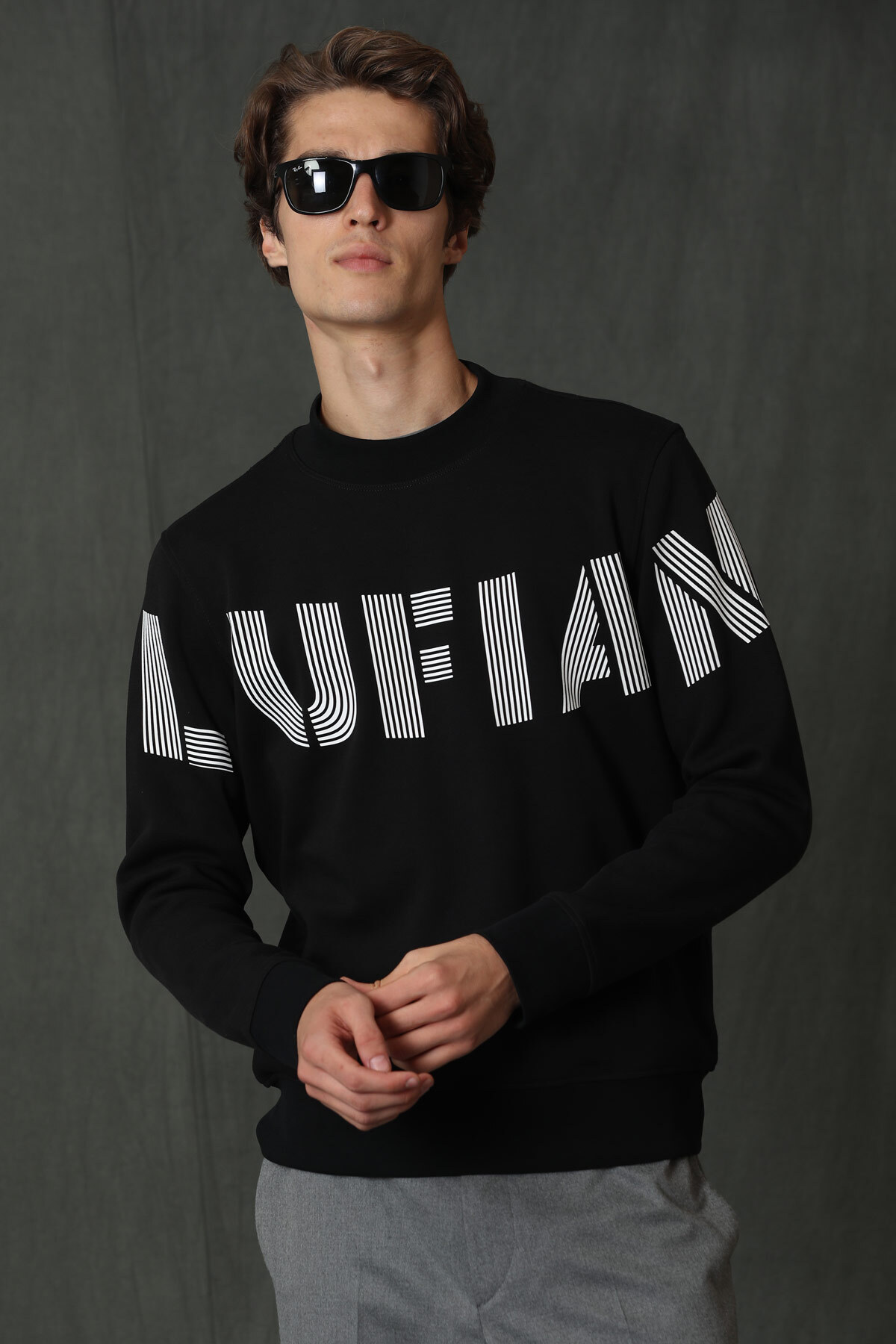 Lufian  Todillo Erkek Sweatshirt Siyah