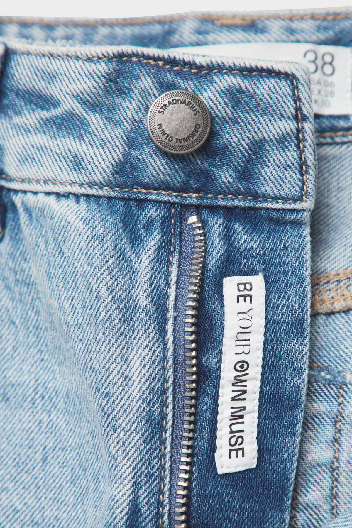Stradivarius  D92 straight fit geniş paça jean - Görsel 8