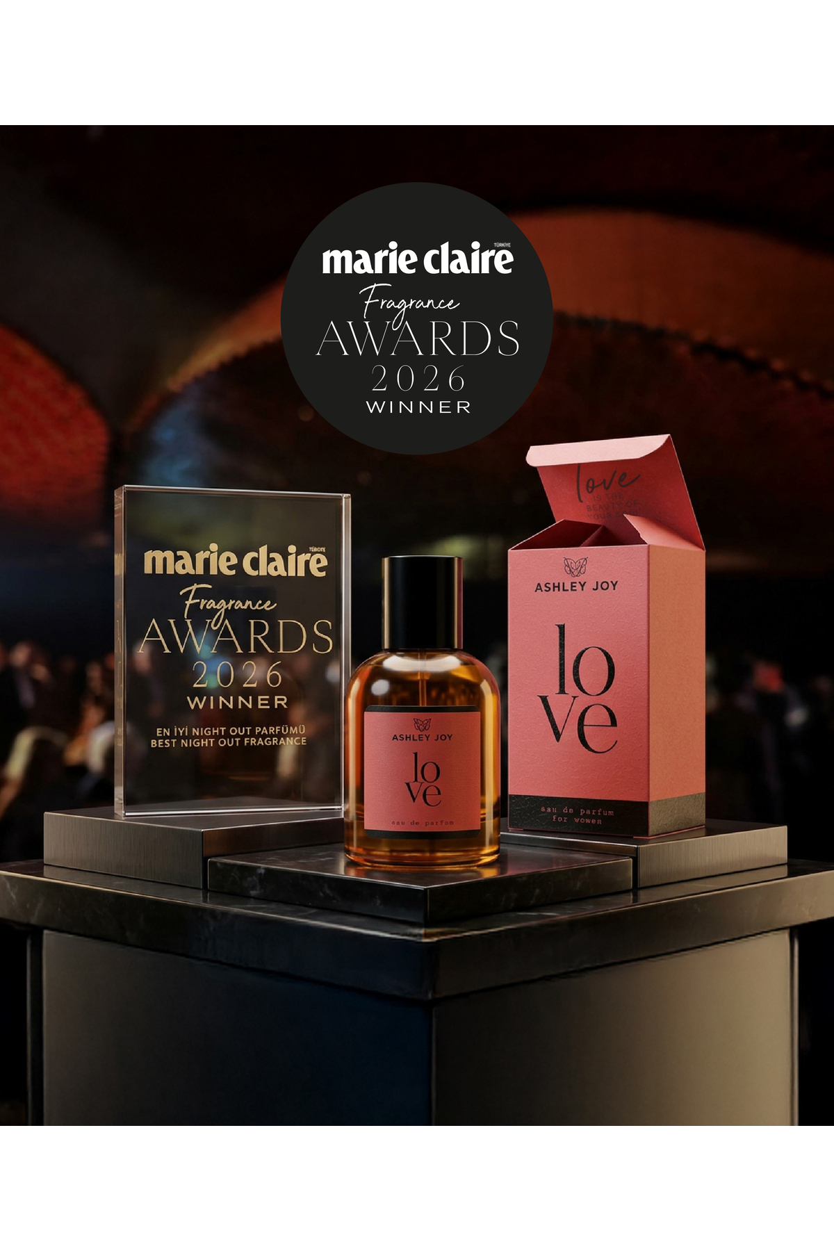 Love Kadın Parfüm EDP 50 ML | Oryantal & Çiçeksi | Zencefil, Yasemin, Paçuli | Amber Renkli Cam Şişe — AJ.11.00001 — تصویر 7 از 7