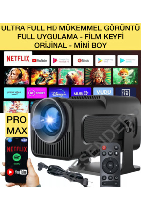 Besenders HY320 MİNİ PROMAX YeniVersiyon Taşınabilir Projeksiyon Android Wifi...