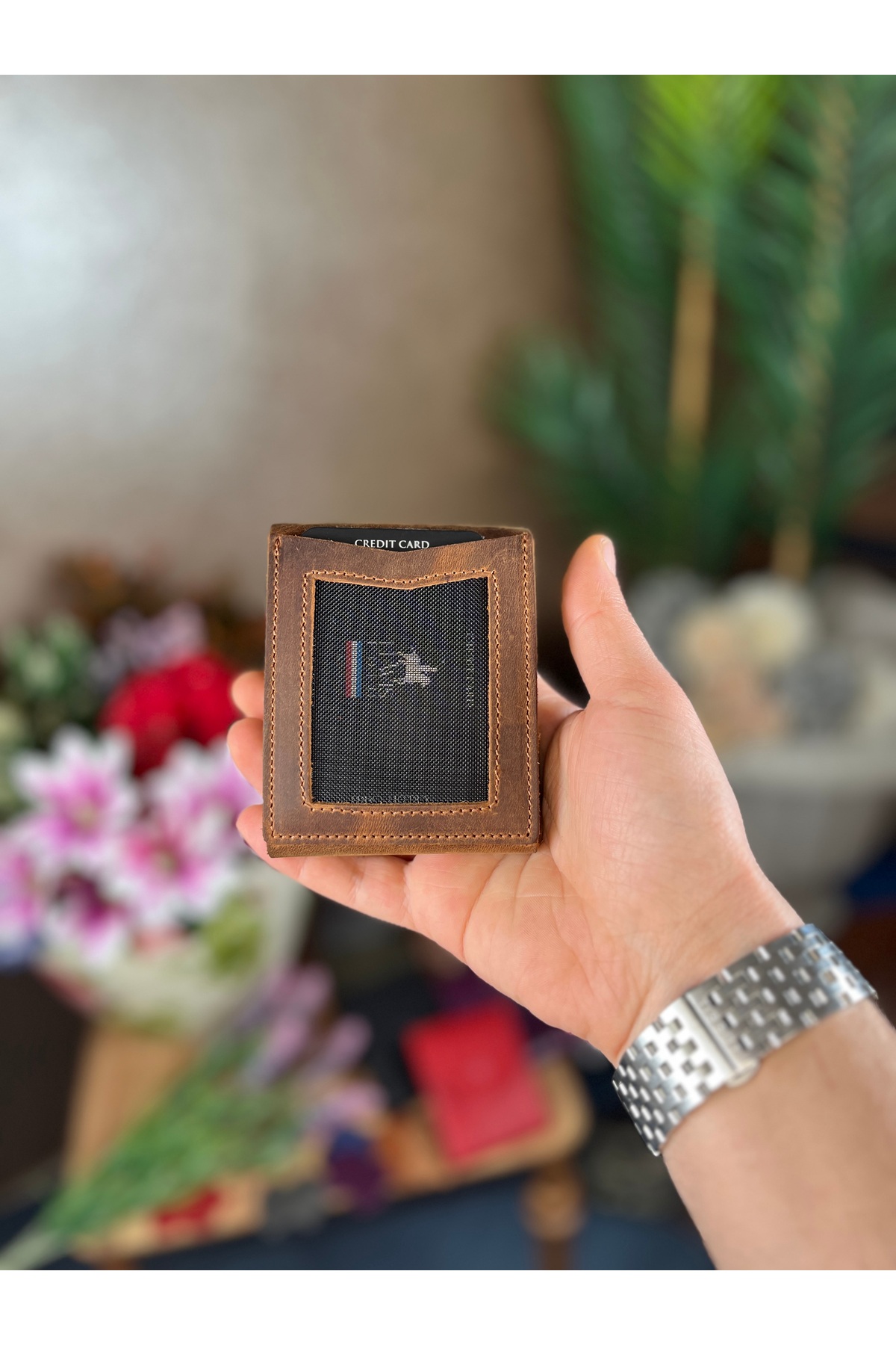 LEWİS POLO  Viral Hakiki Deri Bol Kartlıklı Kullanışlı Taba unisex Cüzdanı - Görsel 6