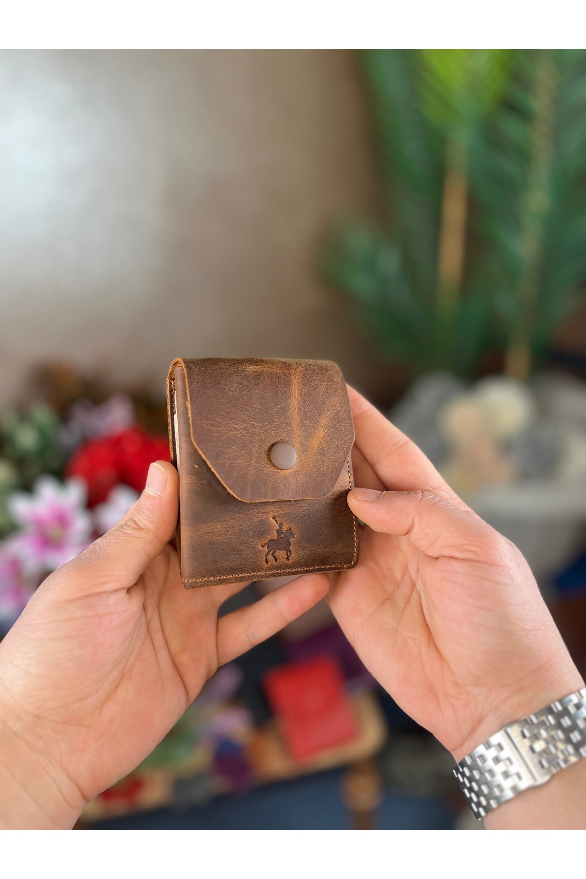 LEWİS POLO  Viral Hakiki Deri Bol Kartlıklı Kullanışlı Taba unisex Cüzdanı - Görsel 8