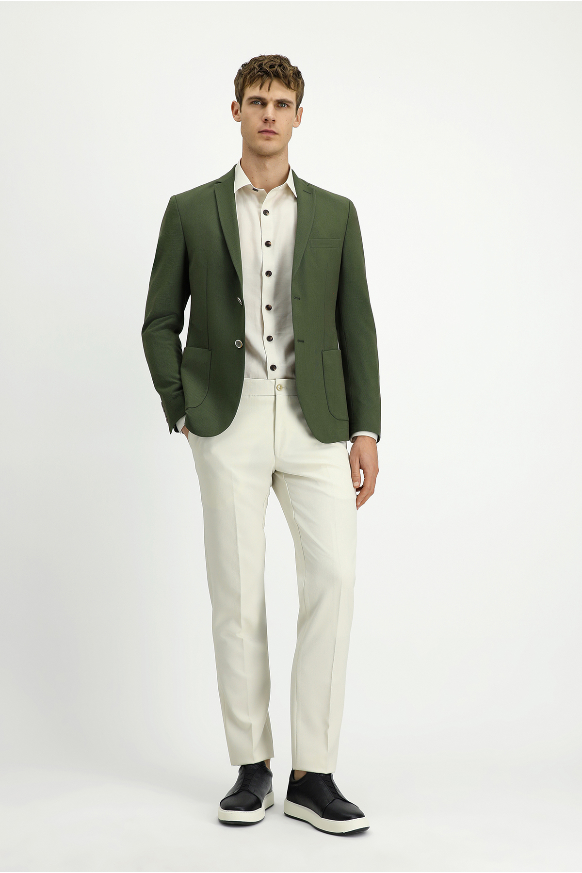 Kiğılı  7 Drop Super Slim Fit Eksra Dar Kesim Gofre Ceket - Görsel 2