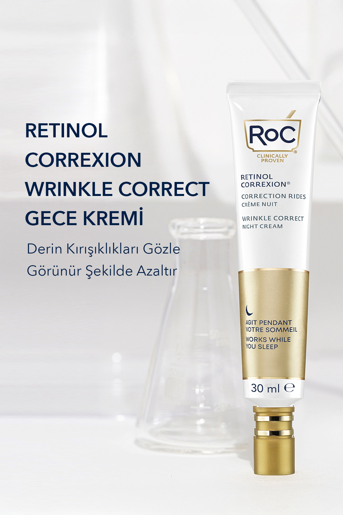 Retinol Correxion Wrinkle Correct Yaşlanma Karşıtı Gece Bakım Kremi 30ML — 1210000800022 — تصویر 7 از 8