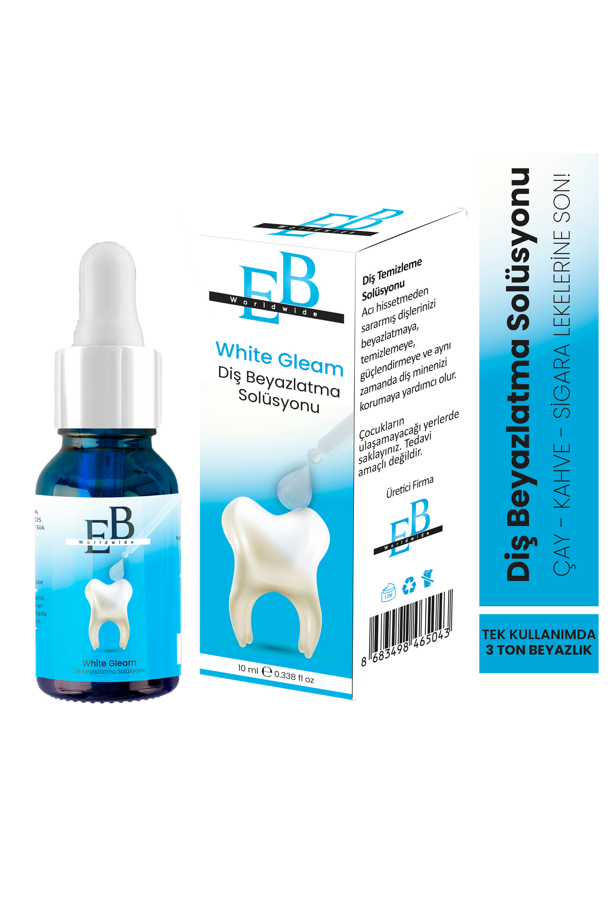 eb worldwide WHİTE GLEAM DİŞ BEYAZLATMA SOLÜSYONU - Fiyatı, Yorumları