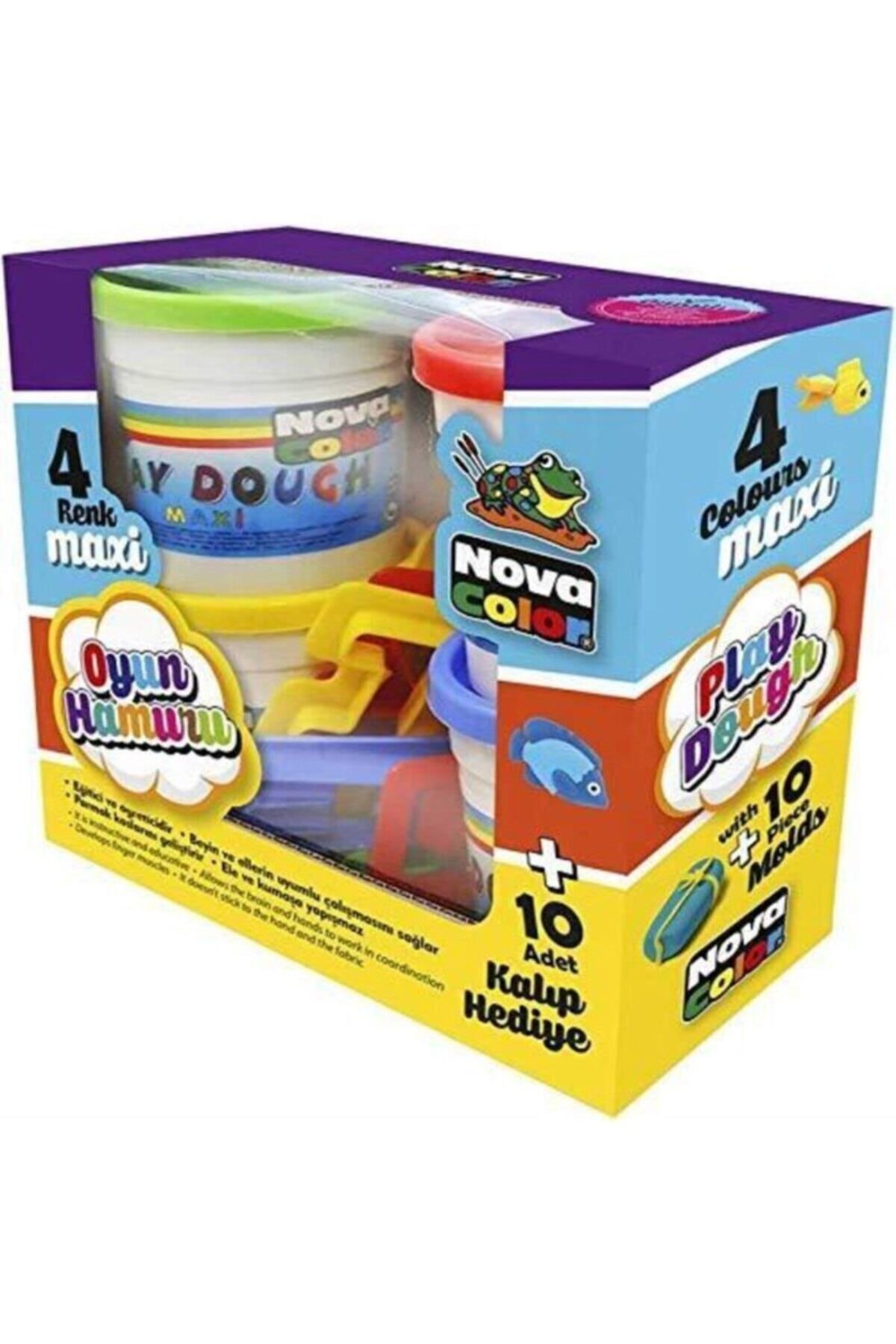 nova color Nc-4155 4'lü Maxi Oyuncaklı Oyun Hamuru - Fiyatı, Yorumları