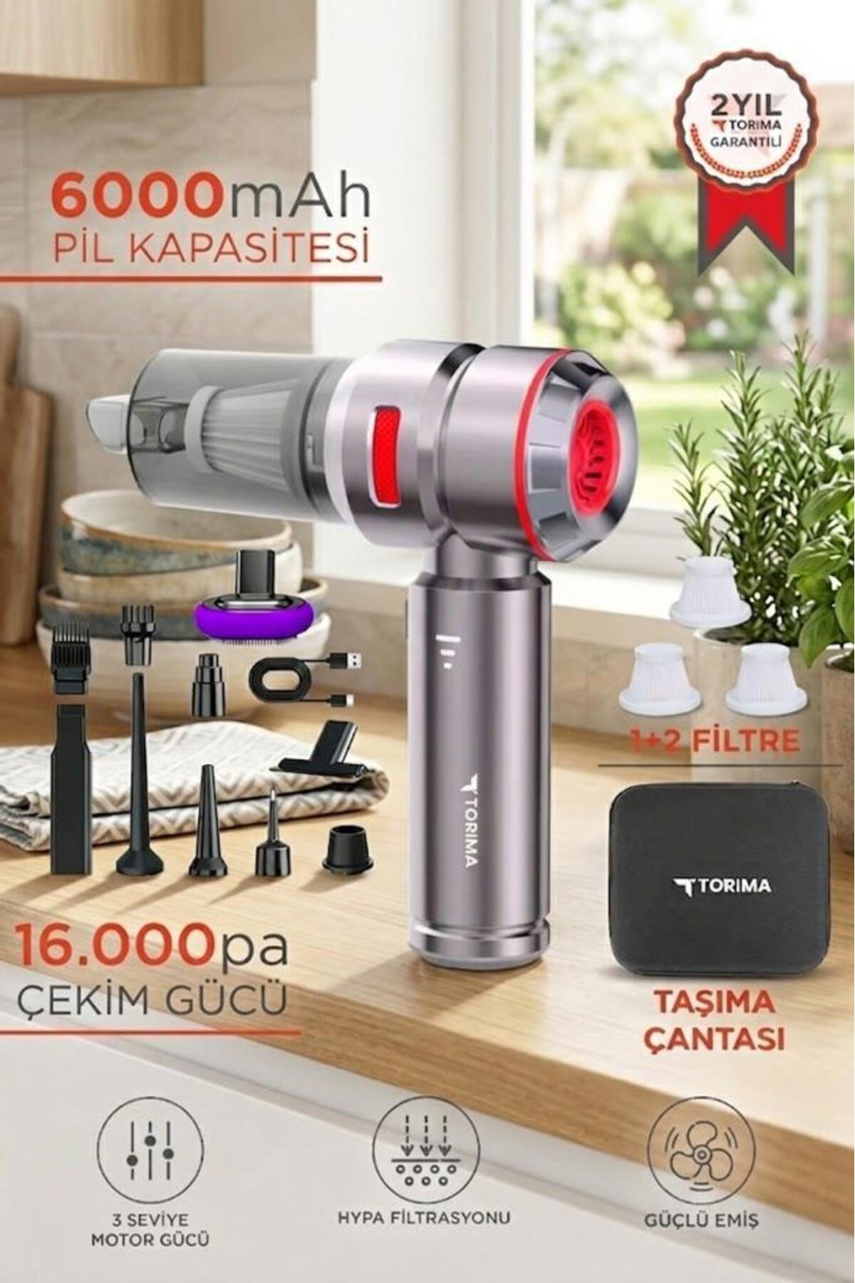 洋楽 Pura Lempuyang Telu Part 1 Torima Araç İçi Süpürge 4IN1 17000PA Emiş Güçlü Üflemeli Şarjlı