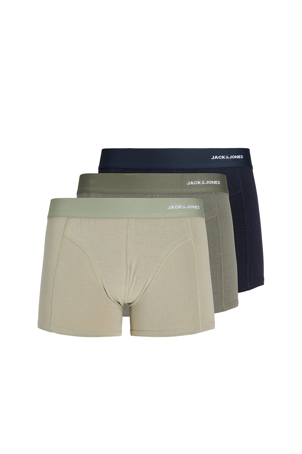 Jack & Jones  Jack&Jones Gabriel Bamboo 3' lü Erkek Haki Boxer