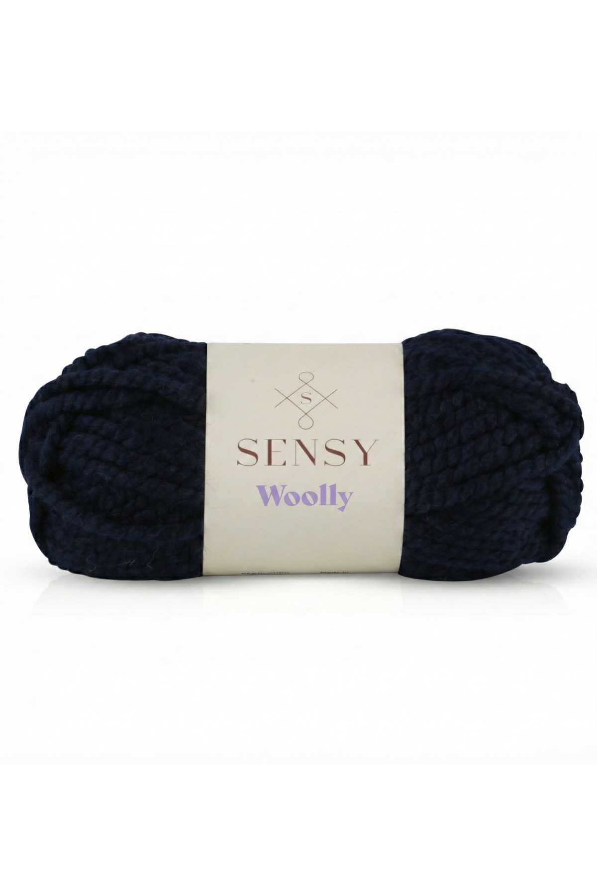 Premium Woolly Hand Knitted Drawstring Scarf Beanie Hat Rope Poncho Drawstring Cardigan Yarn Navy Blue