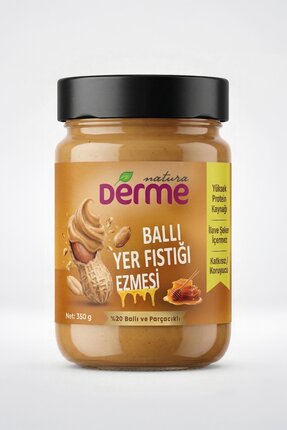Derme %100 Katkısız Yer Fıstığı Ezmesi Ballı 350 gr.