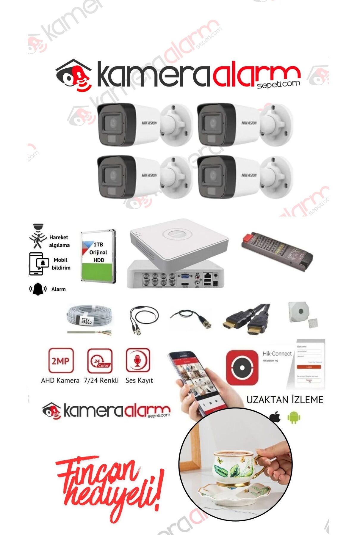 Hıkvıon 4-Piece Camera Set