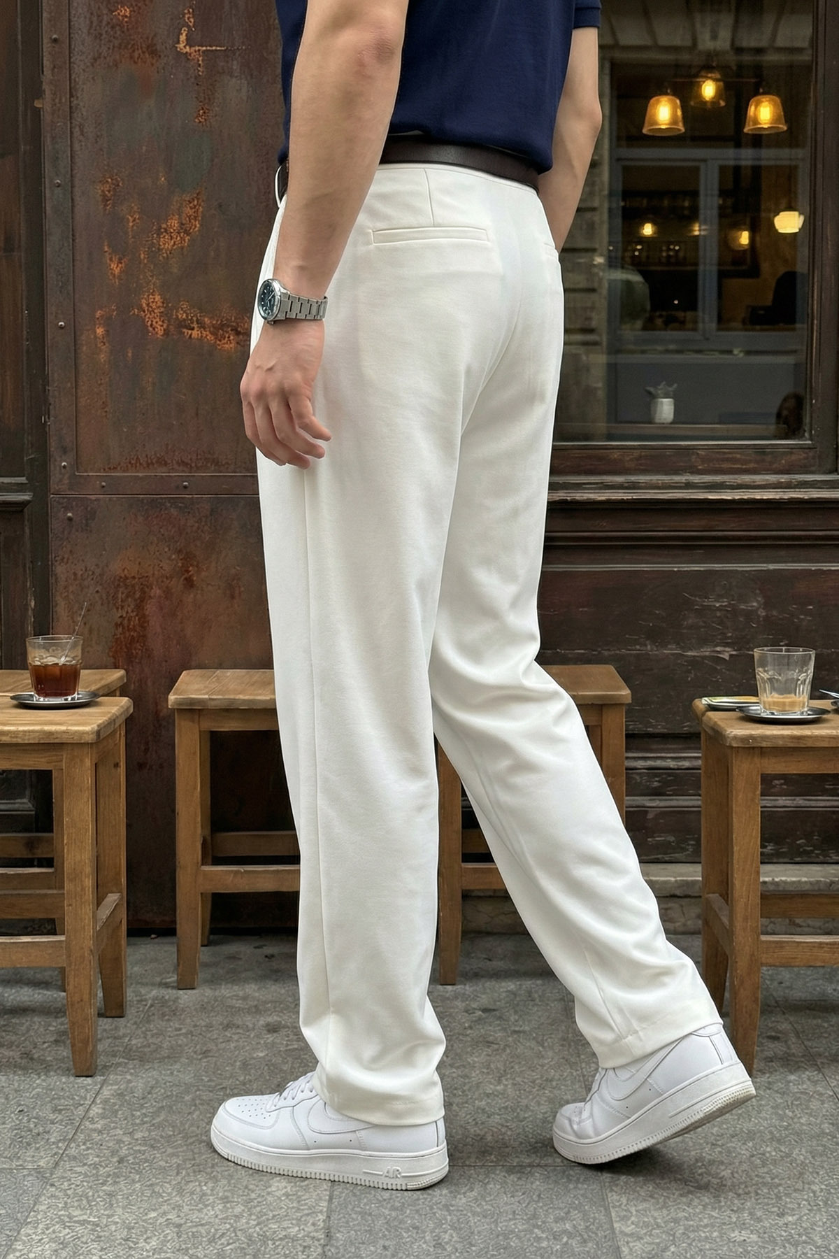 Livio Ferri  Erkek Kumaş Baggy Kalıp Pileli Pantolon - Görsel 5