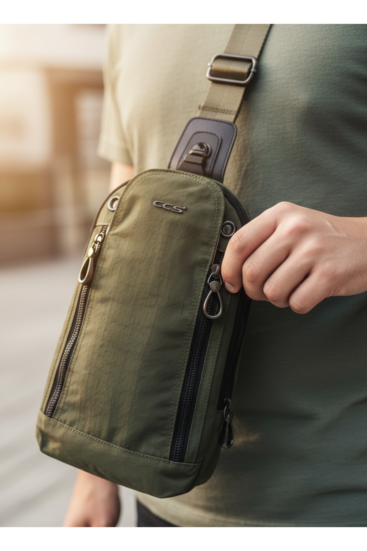 ÇÇS 31104 Body Bag Çapraz Çanta Yeşil görsel 2